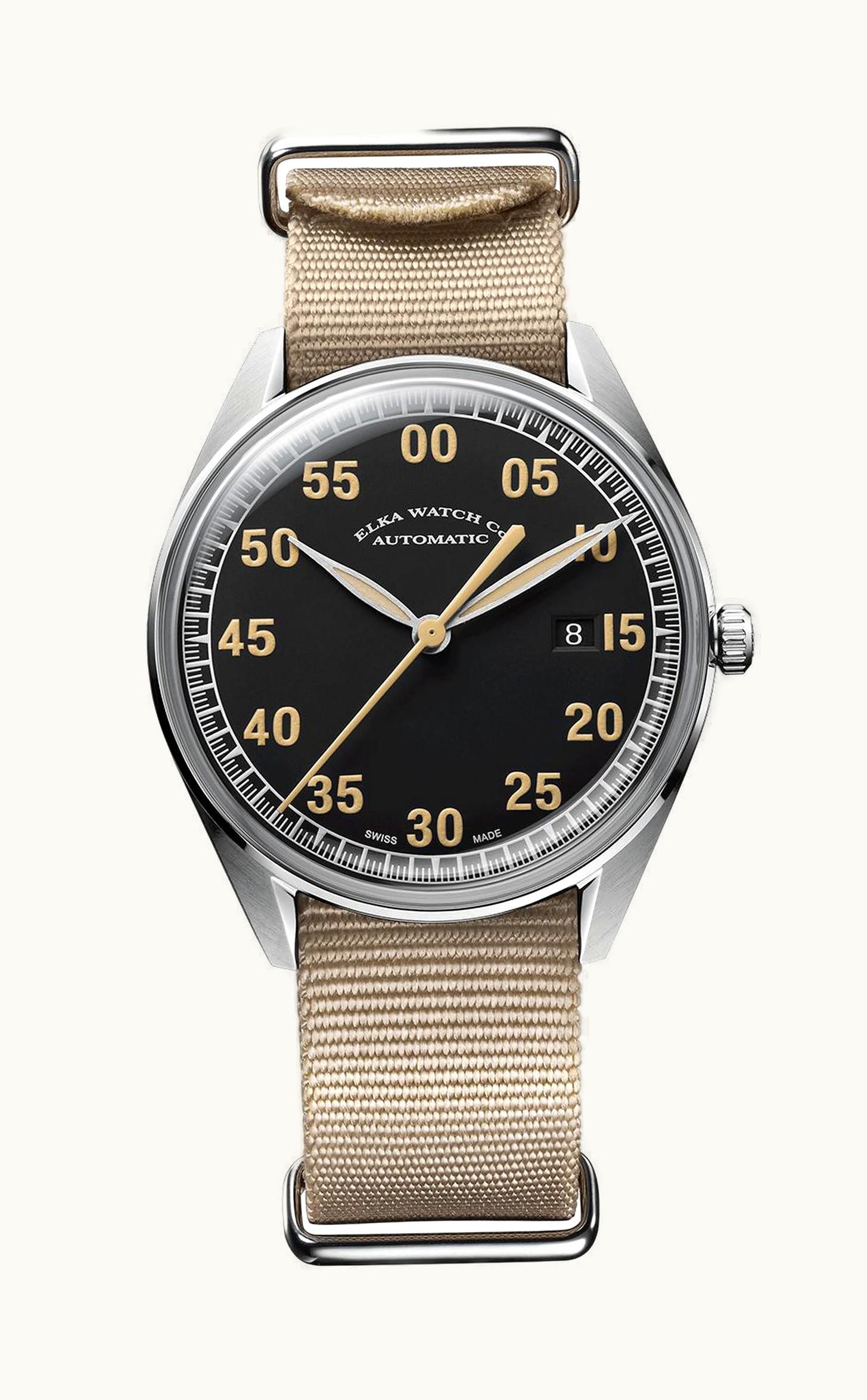 Elka Watch Co. X-Series Stainless Steel / Black / NATO