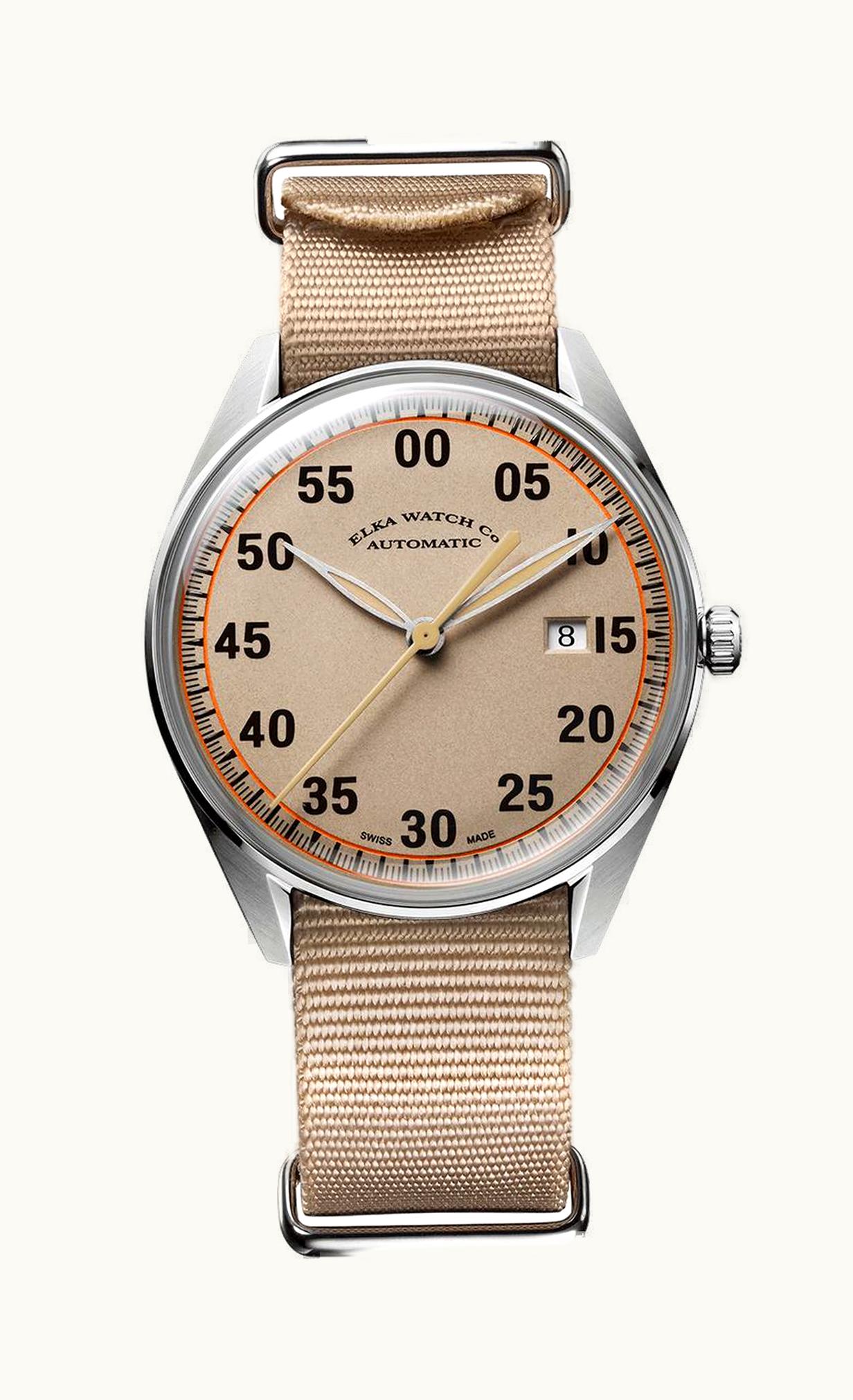 Elka Watch Co. X-Series Stainless Steel / Beige / NATO