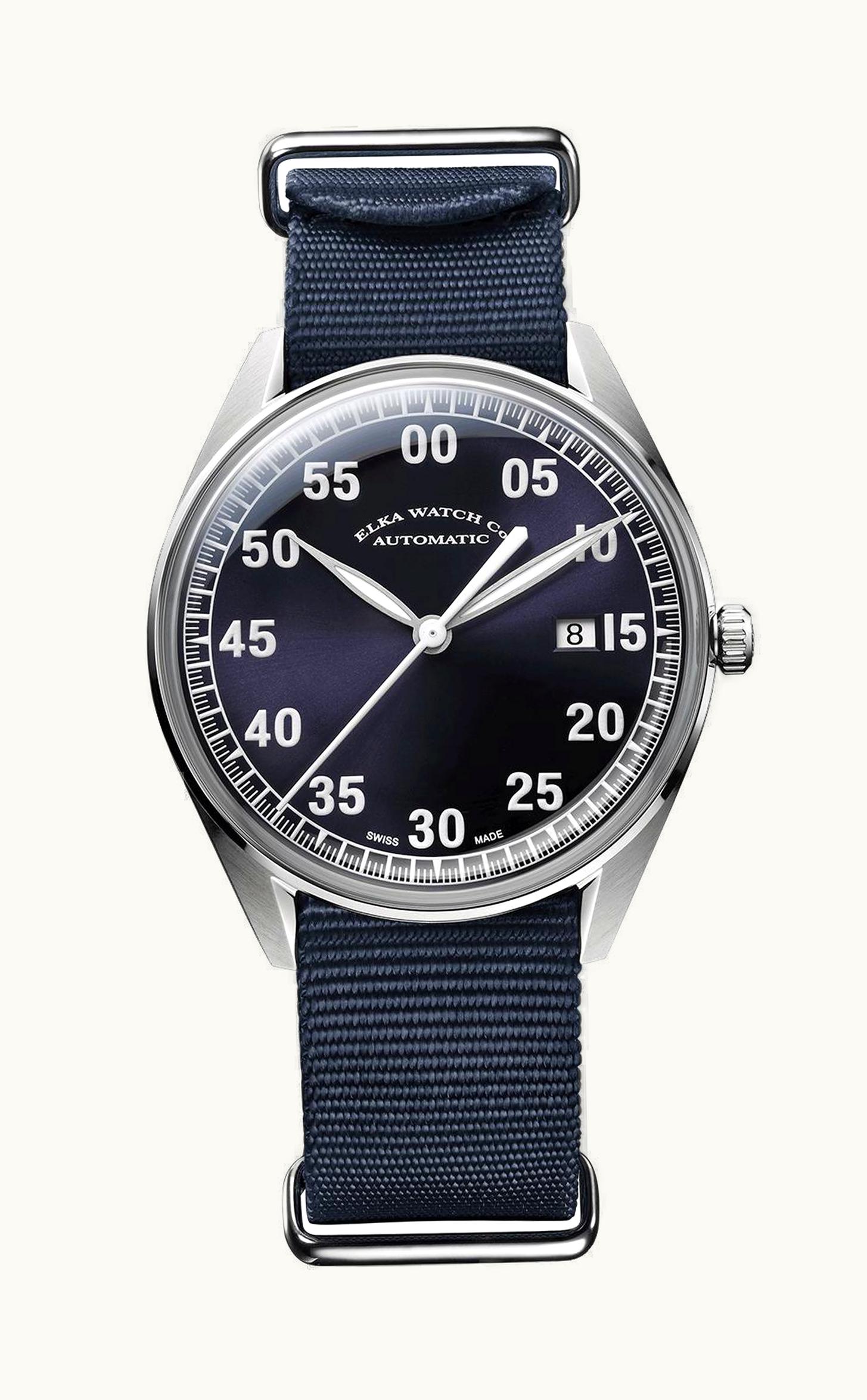 Elka Watch Co. X-Series Stainless Steel / Blue / NATO