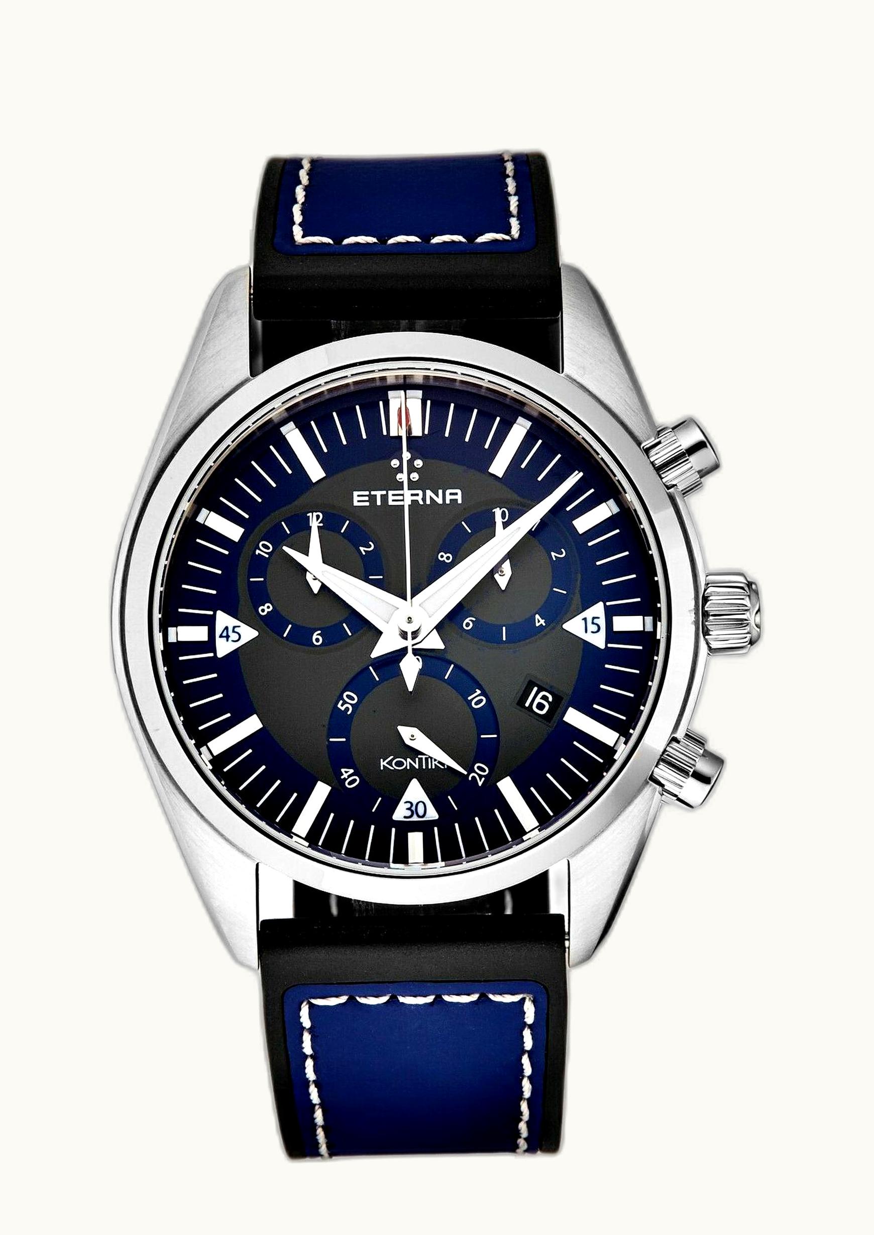 Eterna KonTiki Quartz Chronograph Blue