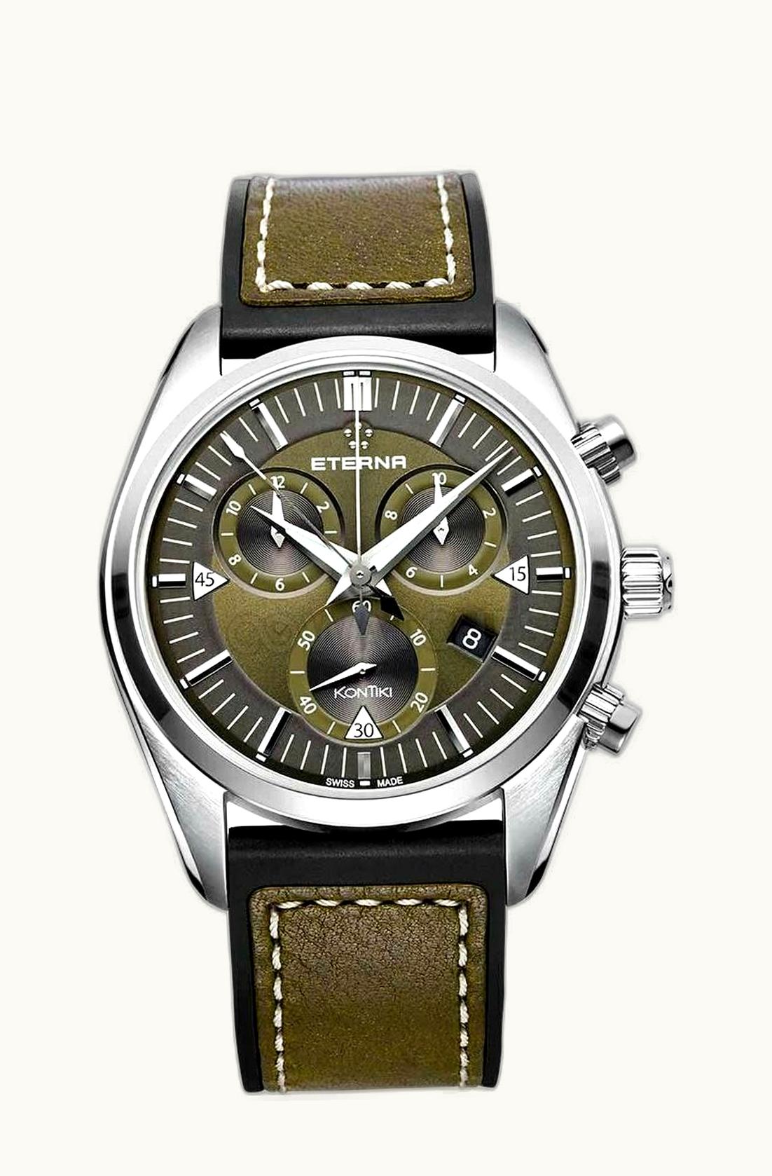 Eterna KonTiki Quartz Chronograph Khaki