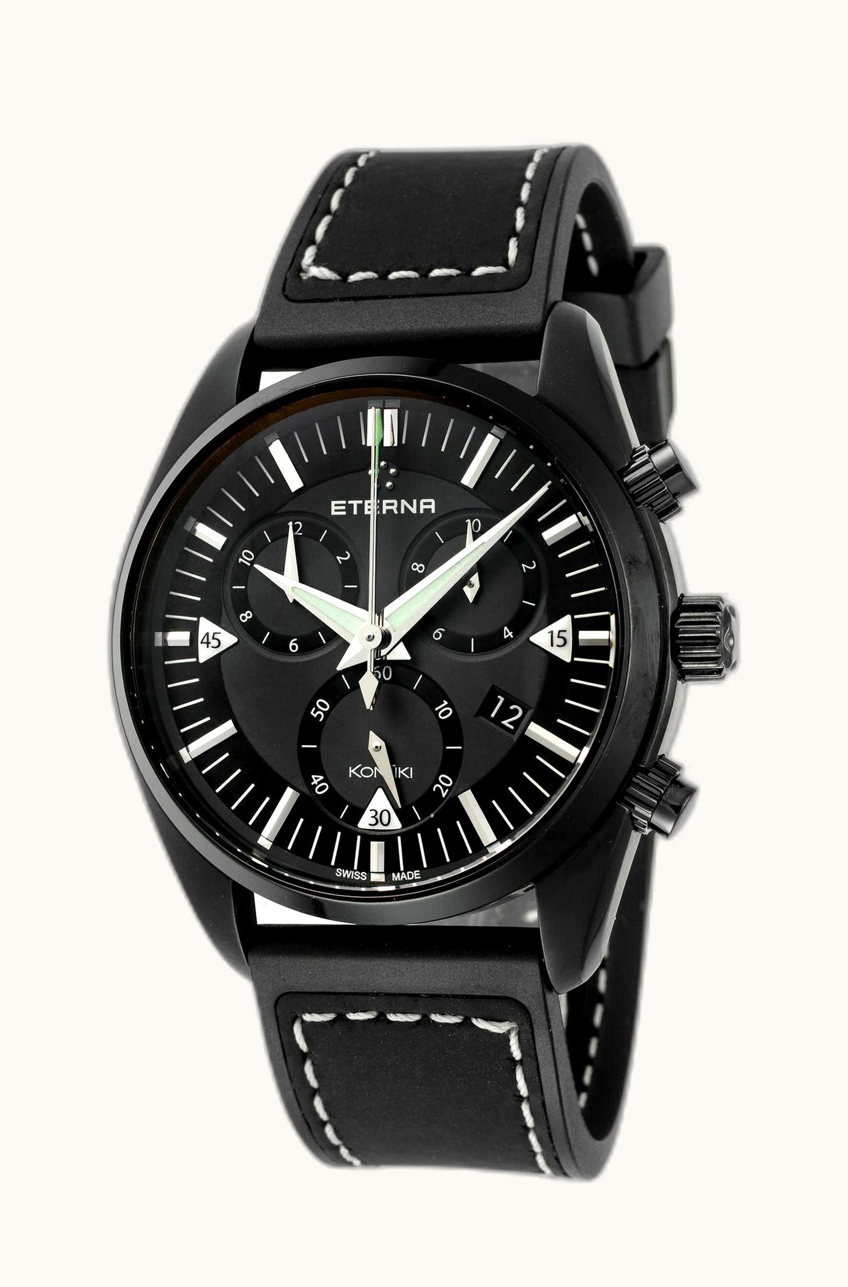 Eterna KonTiki Quartz Chronograph Full Black
