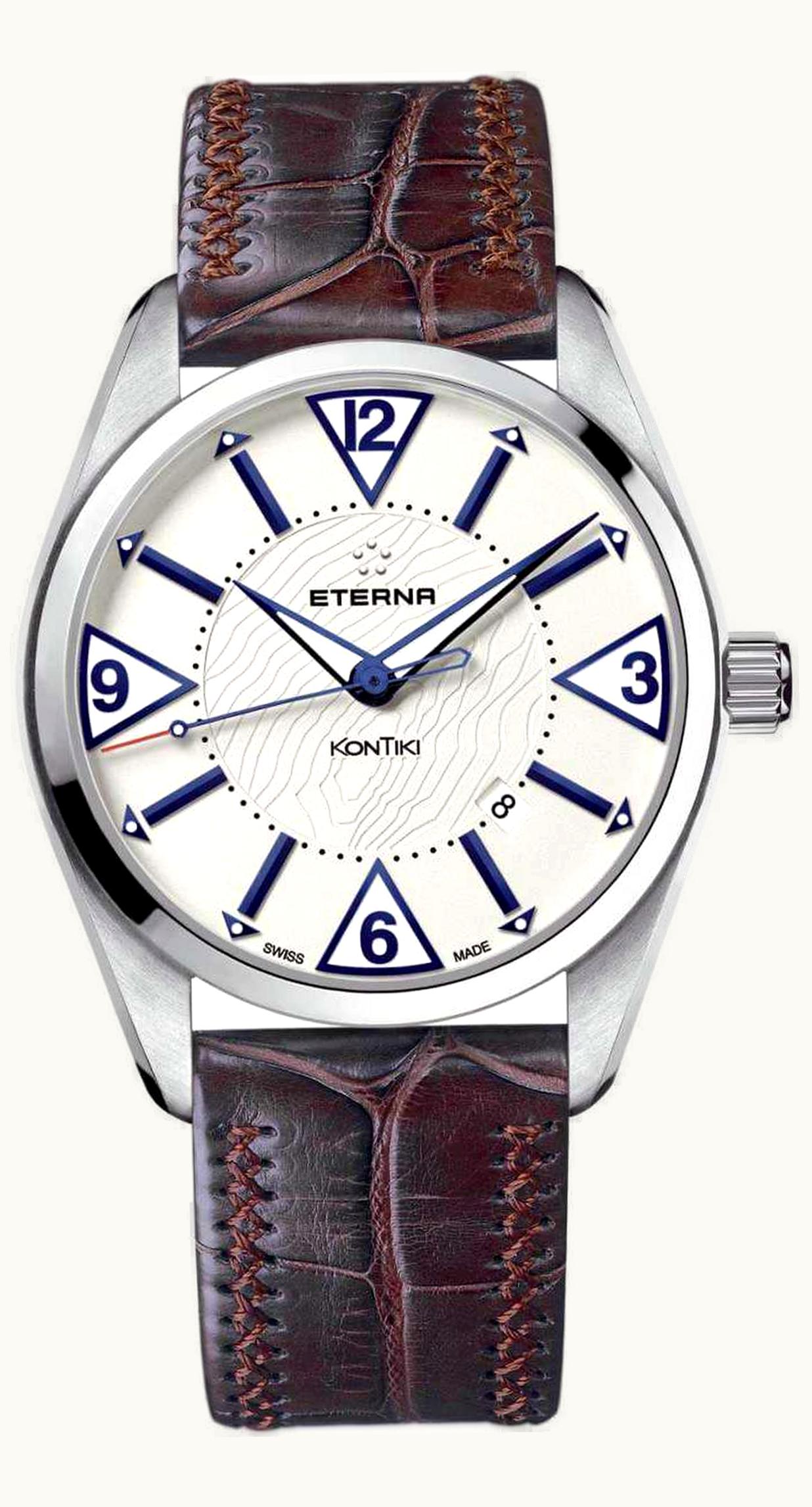 Eterna KonTiki Date Silver / Strap
