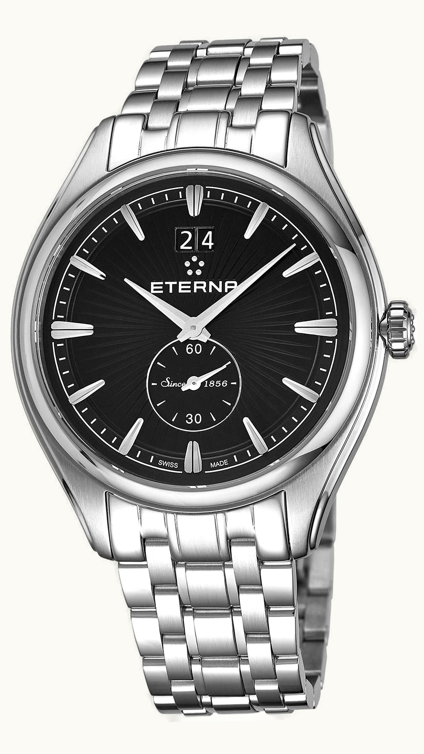 Eterna Avant-Garde Quartz Big Date Black / Bracelet