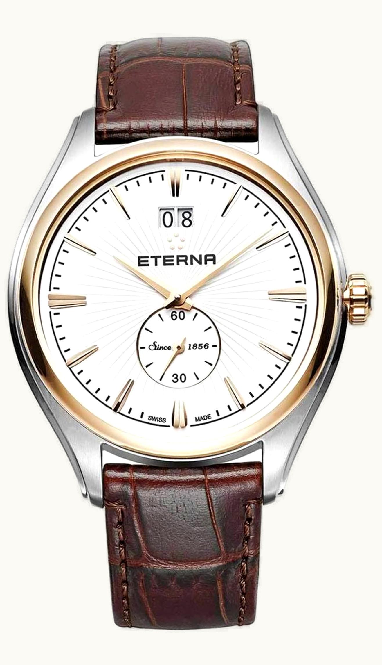 Eterna Avant-Garde Quartz Big Date White / Strap
