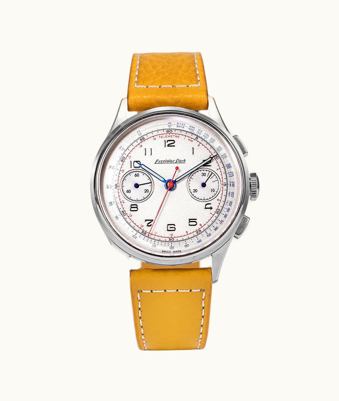 Excelsior Park Chronograph Stainless Steel / White / Yellow-Brown Matte