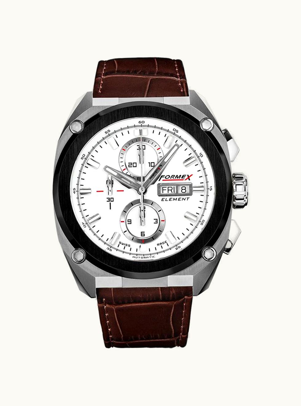 Formex Element Automatic Chronograph Ceramic Bezel / White / Croco