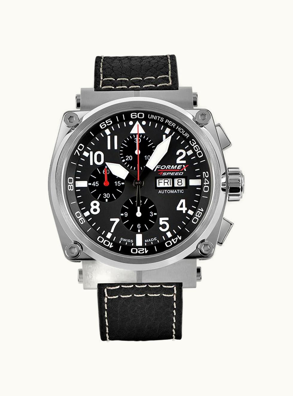 Formex Pilot Automatic Chronograph Black / Calf