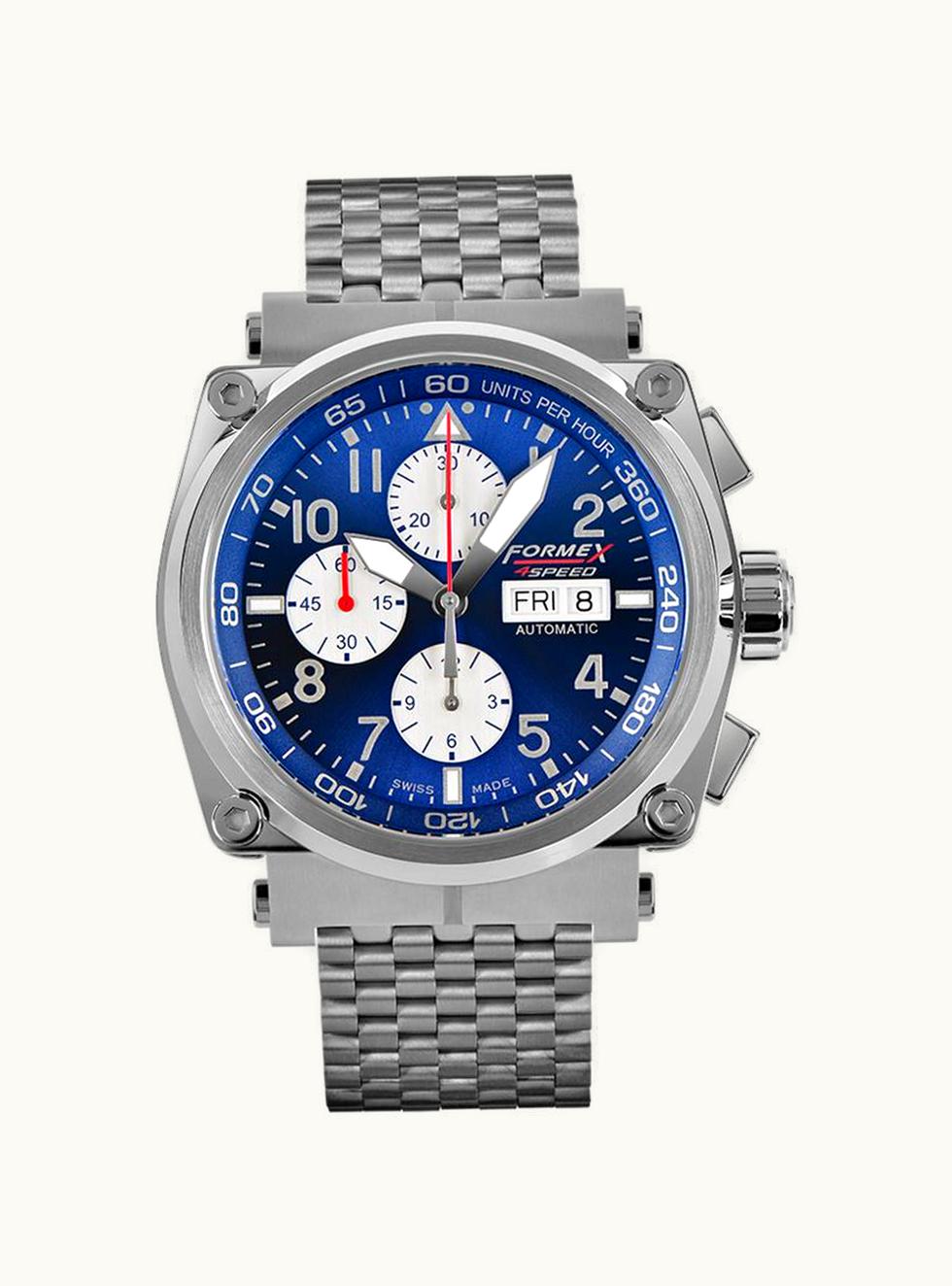 Formex Pilot Automatic Chronograph Blue / Bracelet