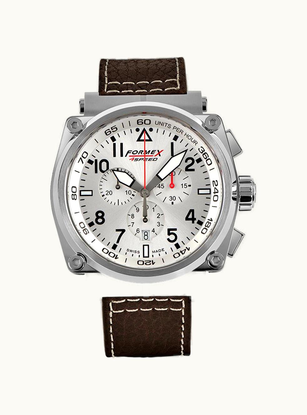 Formex Pilot Quartz Chronograph Silver / Calf