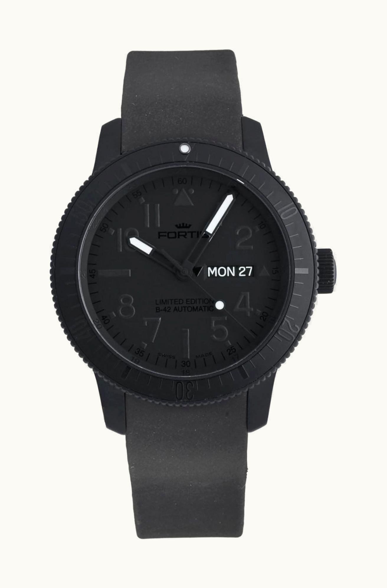 Fortis Official Cosmonauts Day-Date Pitch Black
