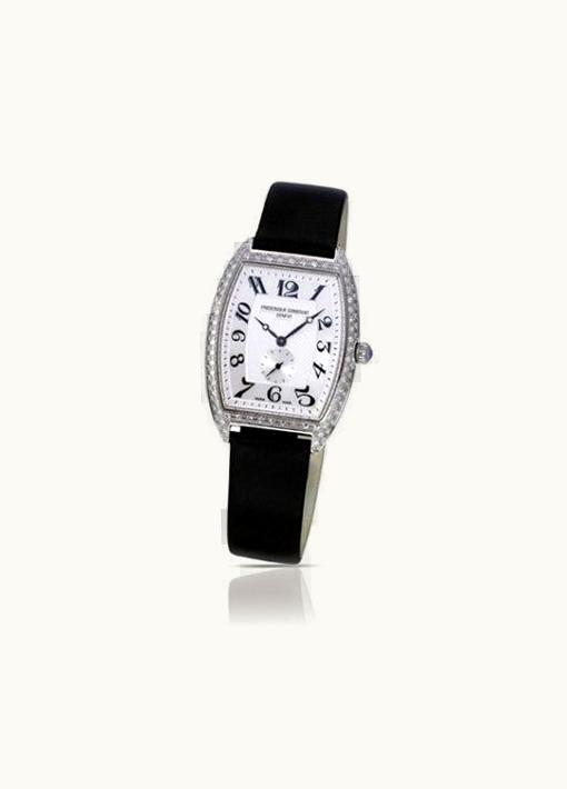Frederique Constant Art Deco Tonneau Small Second Stainless Steel - Diamond / Silver
