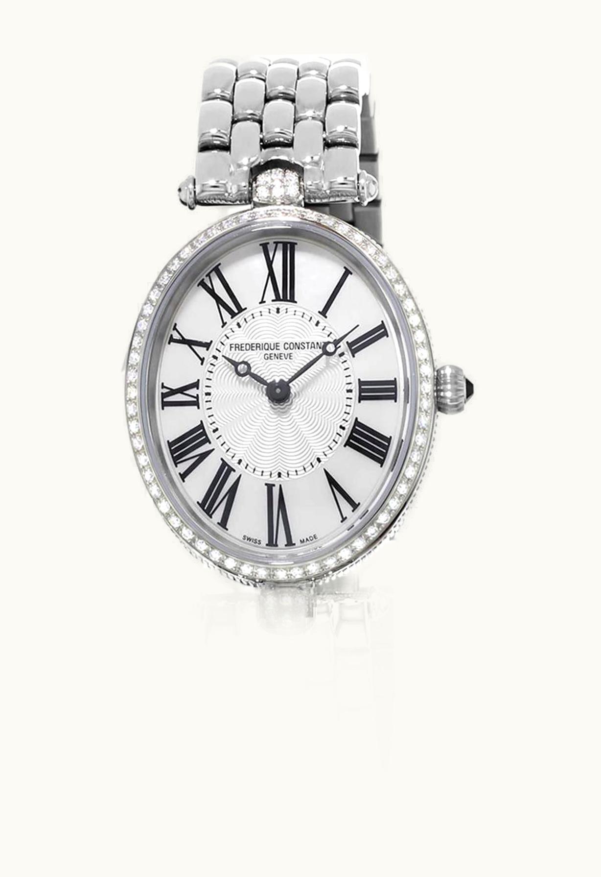 Frederique Constant Art Deco Oval Stainless Steel - Diamond / Silver / Bracelet