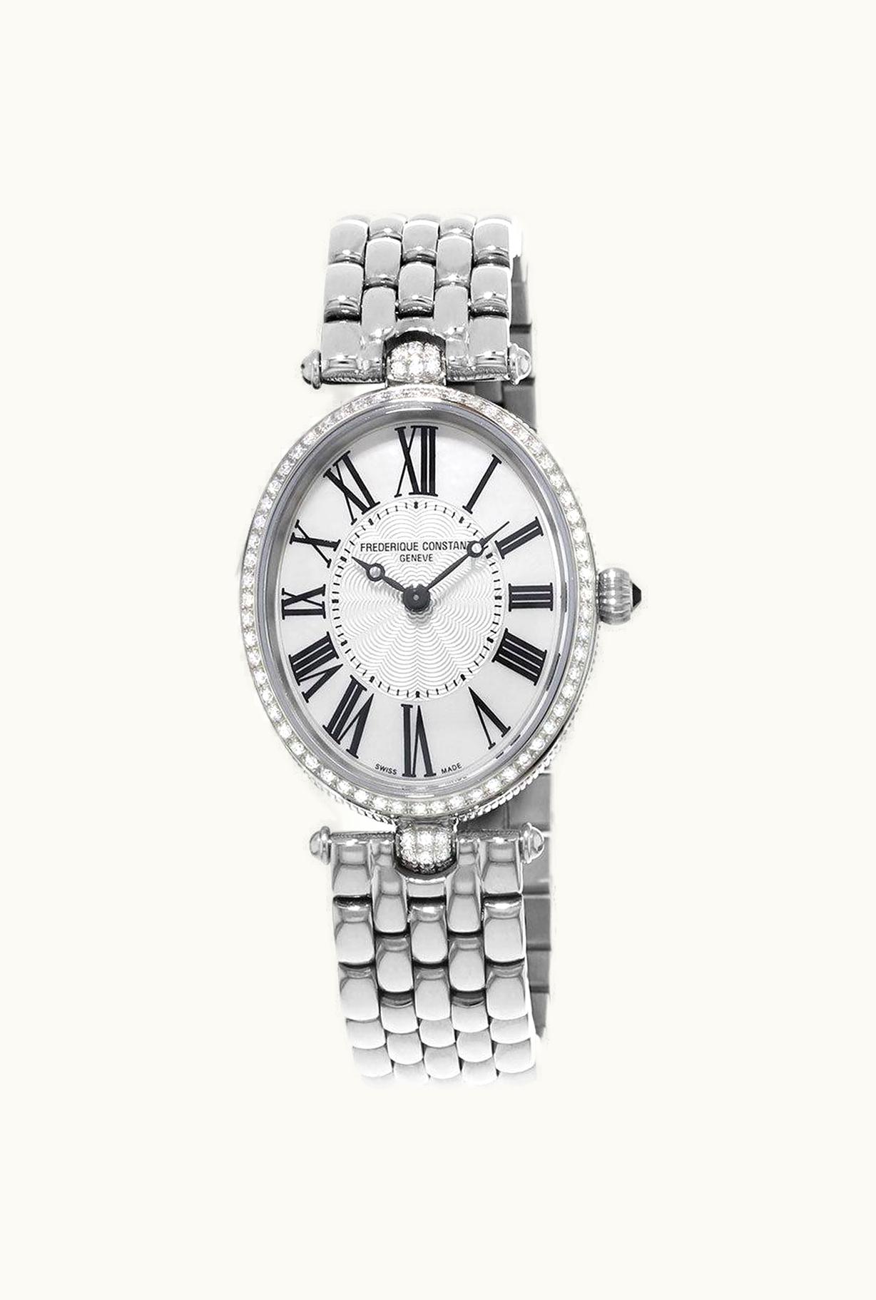 Frederique Constant Art Deco Oval Stainless Steel / Silver
