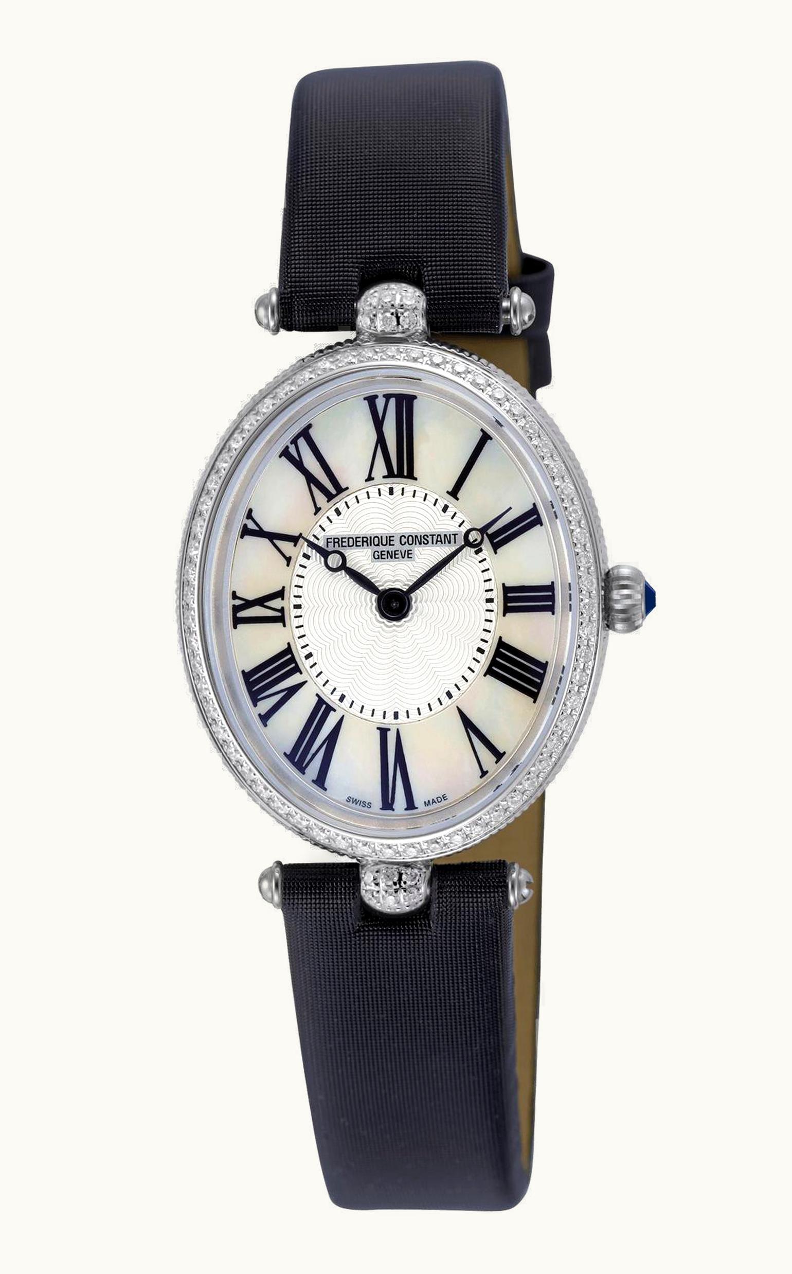 Frederique Constant Art Deco Oval Stainlesss Steel - Diamond / Silver
