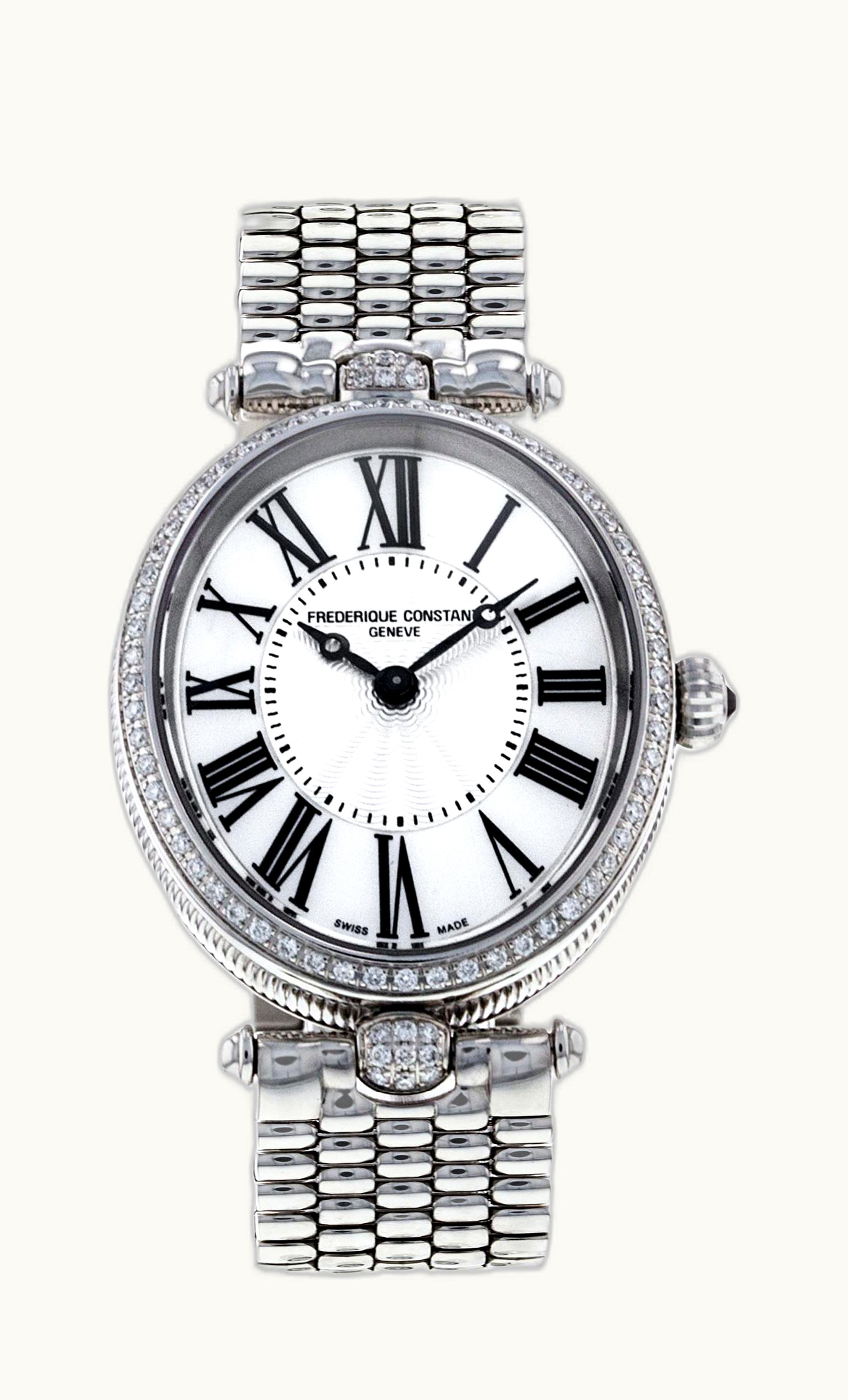 Frederique Constant Art Deco Oval Stainless Steel / Silver