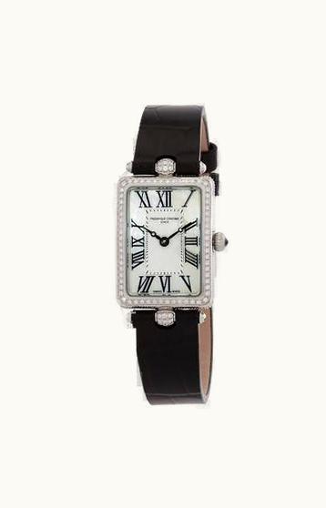 Frederique Constant Art Deco Tonneau Small Second Stainless Steel - Diamond / Silver