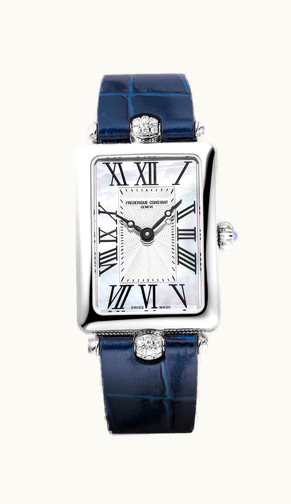 Frederique Constant Art Deco Tonneau Small Second Stainless Steel / Silver