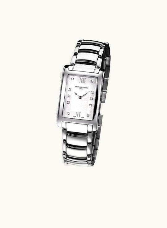 Frederique Constant Carree Stainless Steel / MOP / Bracelet