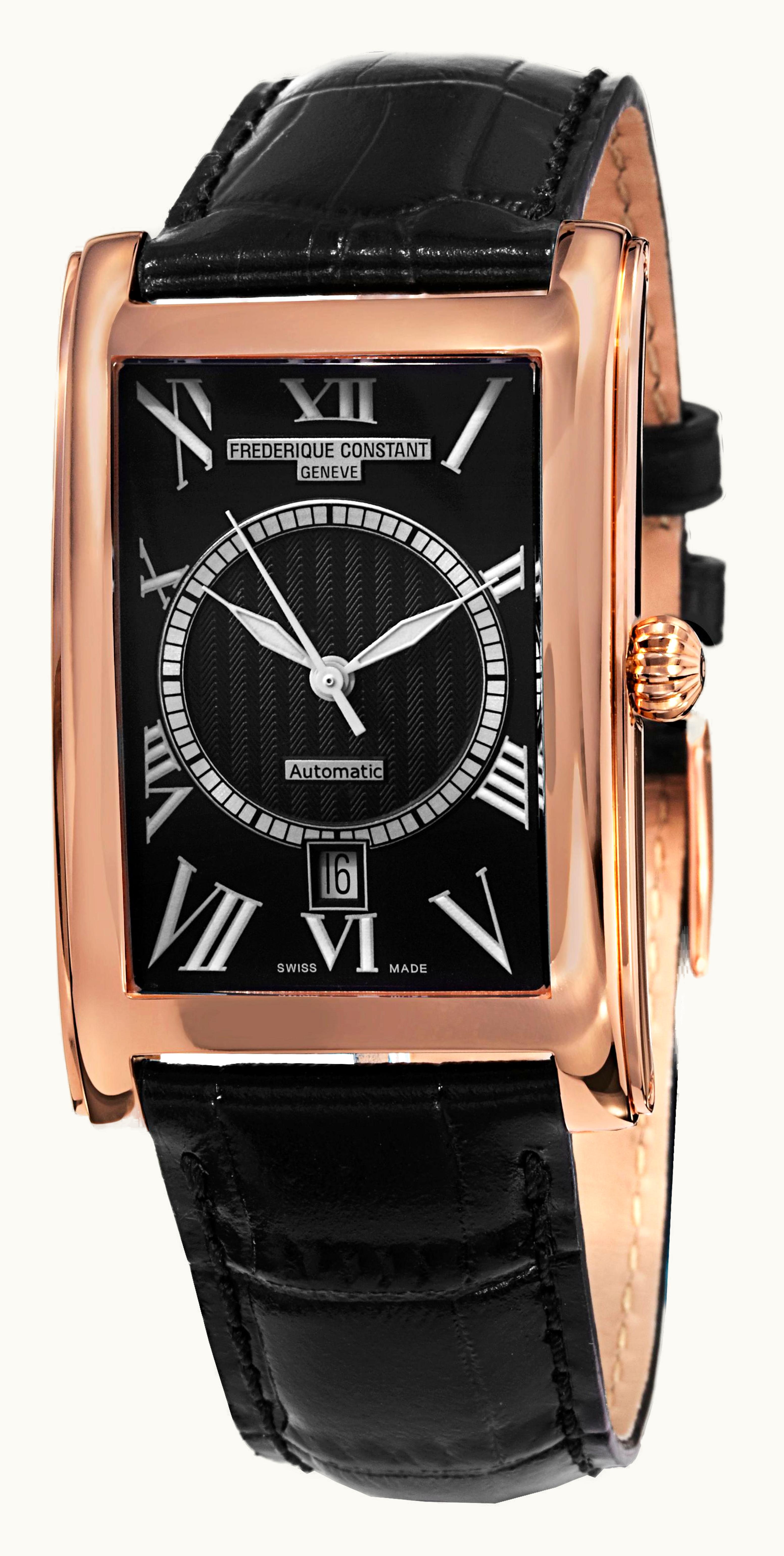Frederique Constant Carree Automatic Rose Gold / Black