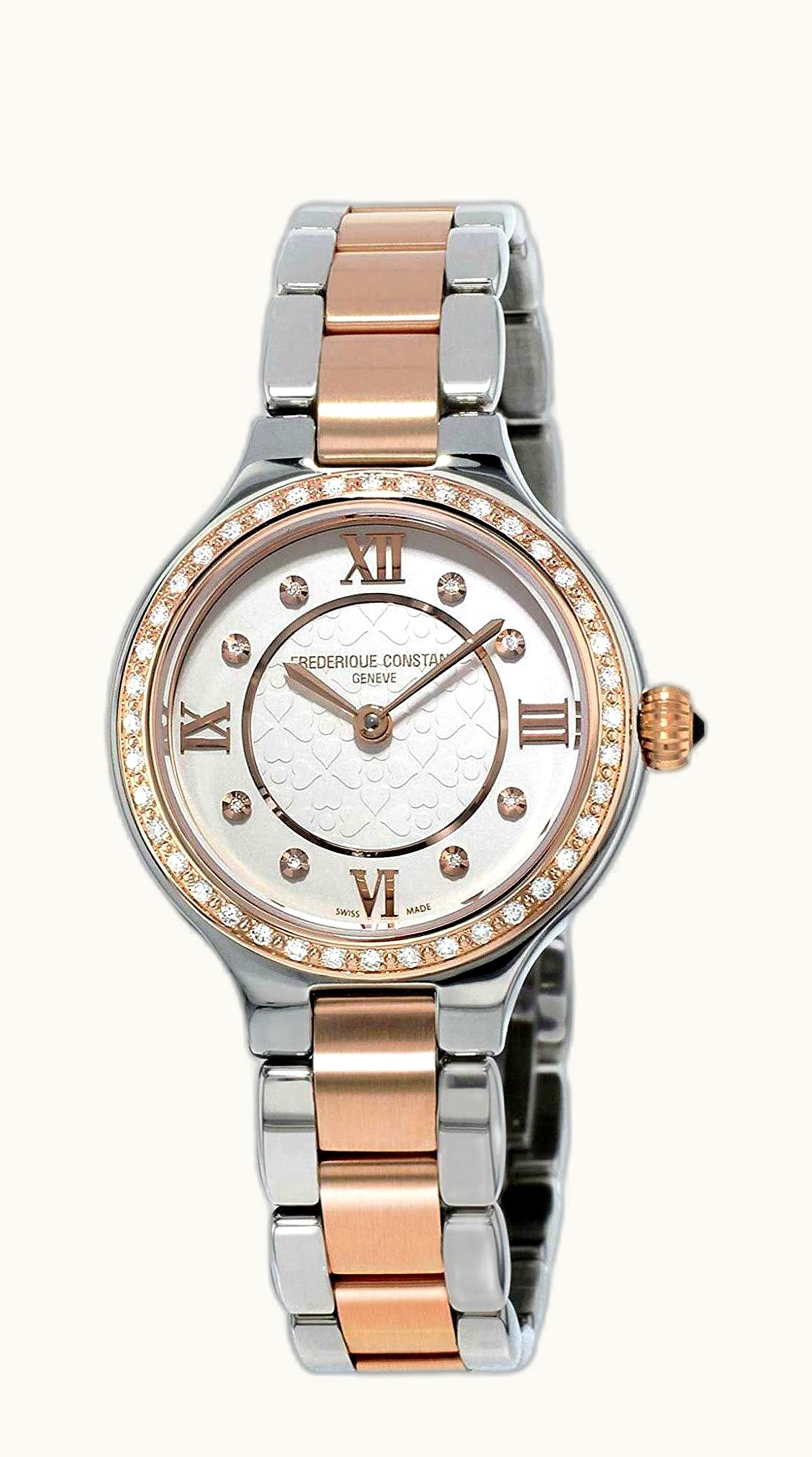 Frederique Constant Constant Classic Delight Stainless Steel - Rose Gold - Diamond / Silver / Bracelet