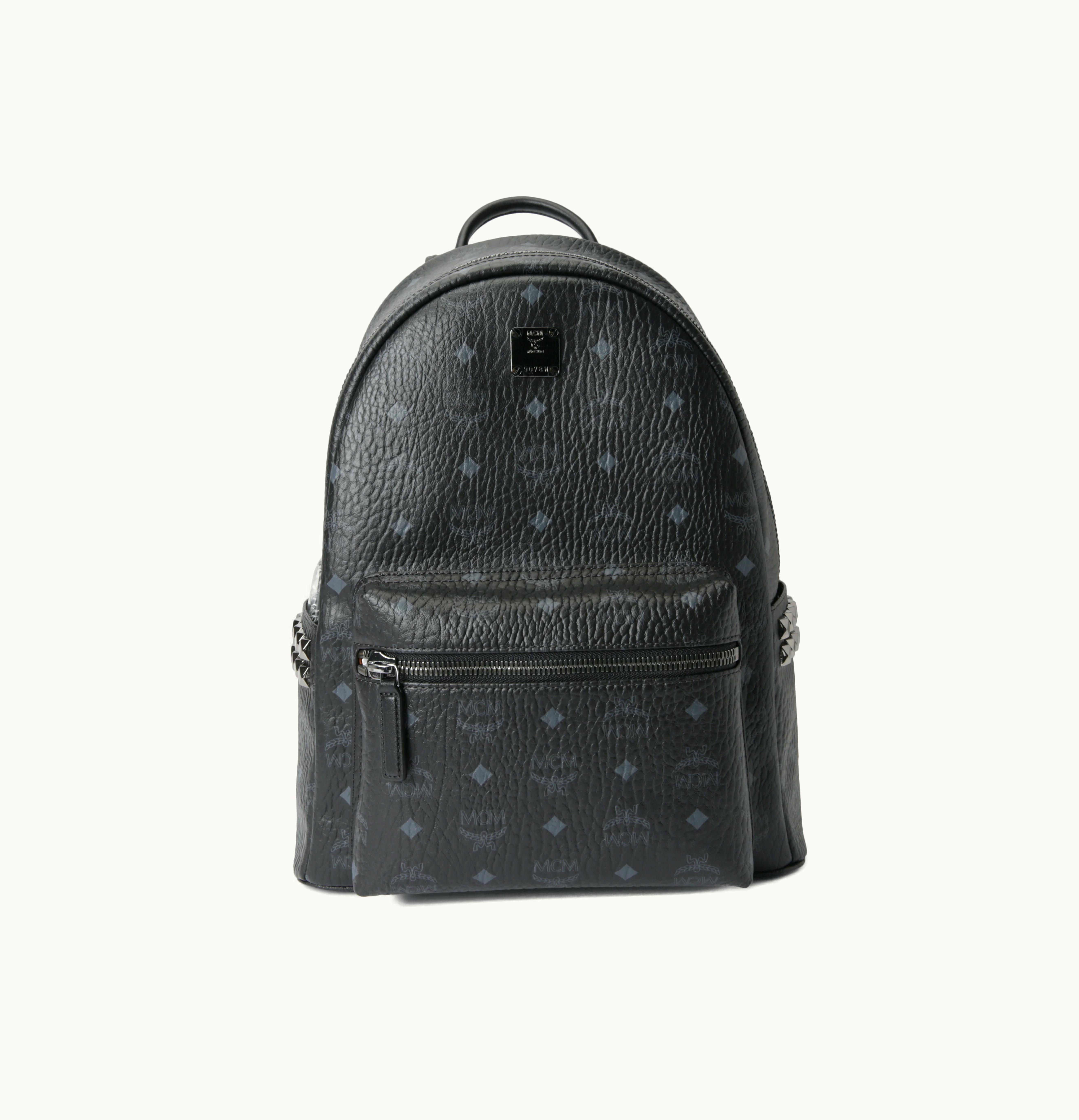 MCM MCM Stark Backpack Visetos Side Studs Small Medium Black