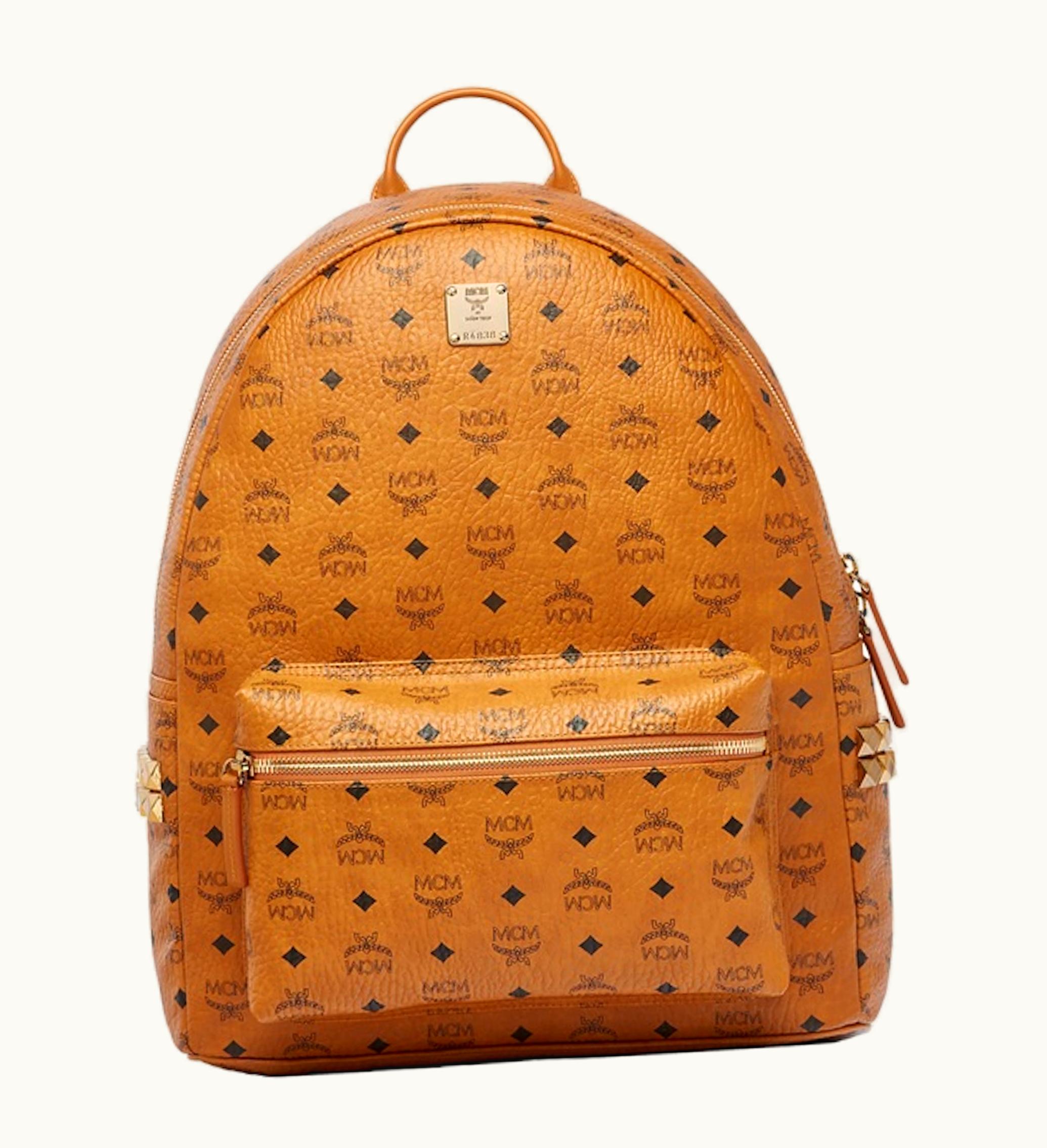 MCM MCM Stark Backpack Visetos Side Studs Large Cognac 1