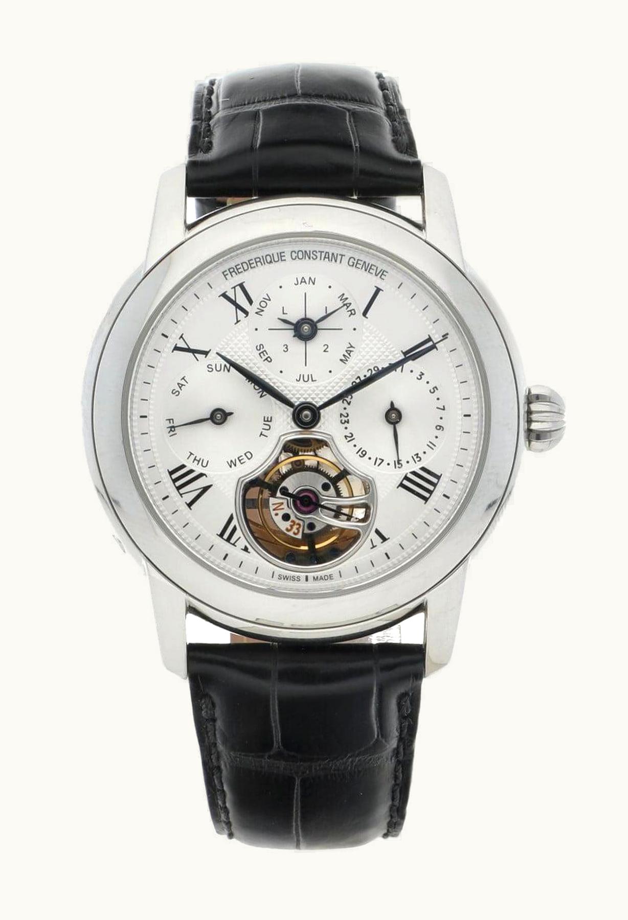 Frederique Constant Classic Tourbillon Perpetual Calendar Manufacture / Silver /
