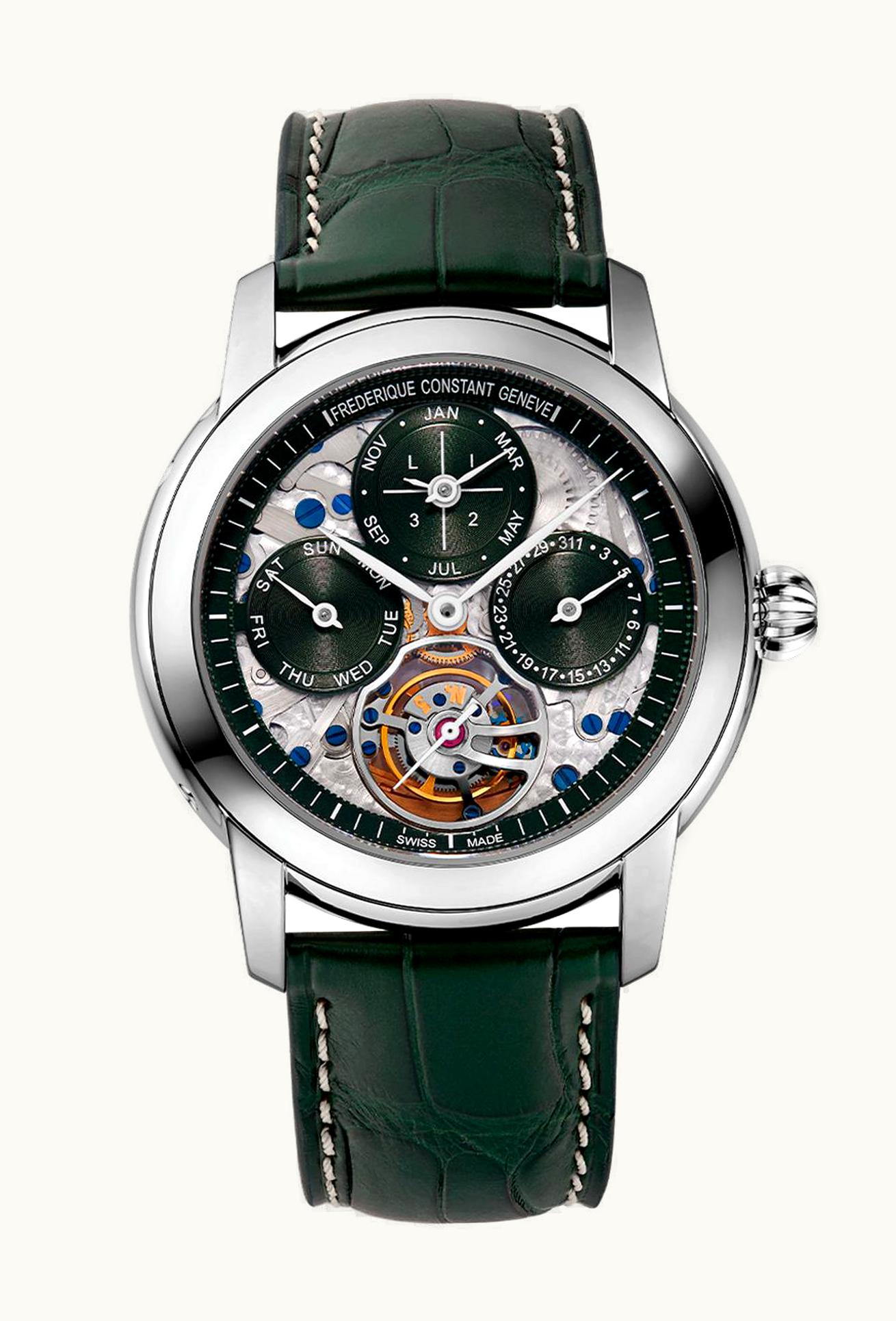 Frederique Constant Classic Tourbillon Perpetual Calendar Manufacture / Silver /