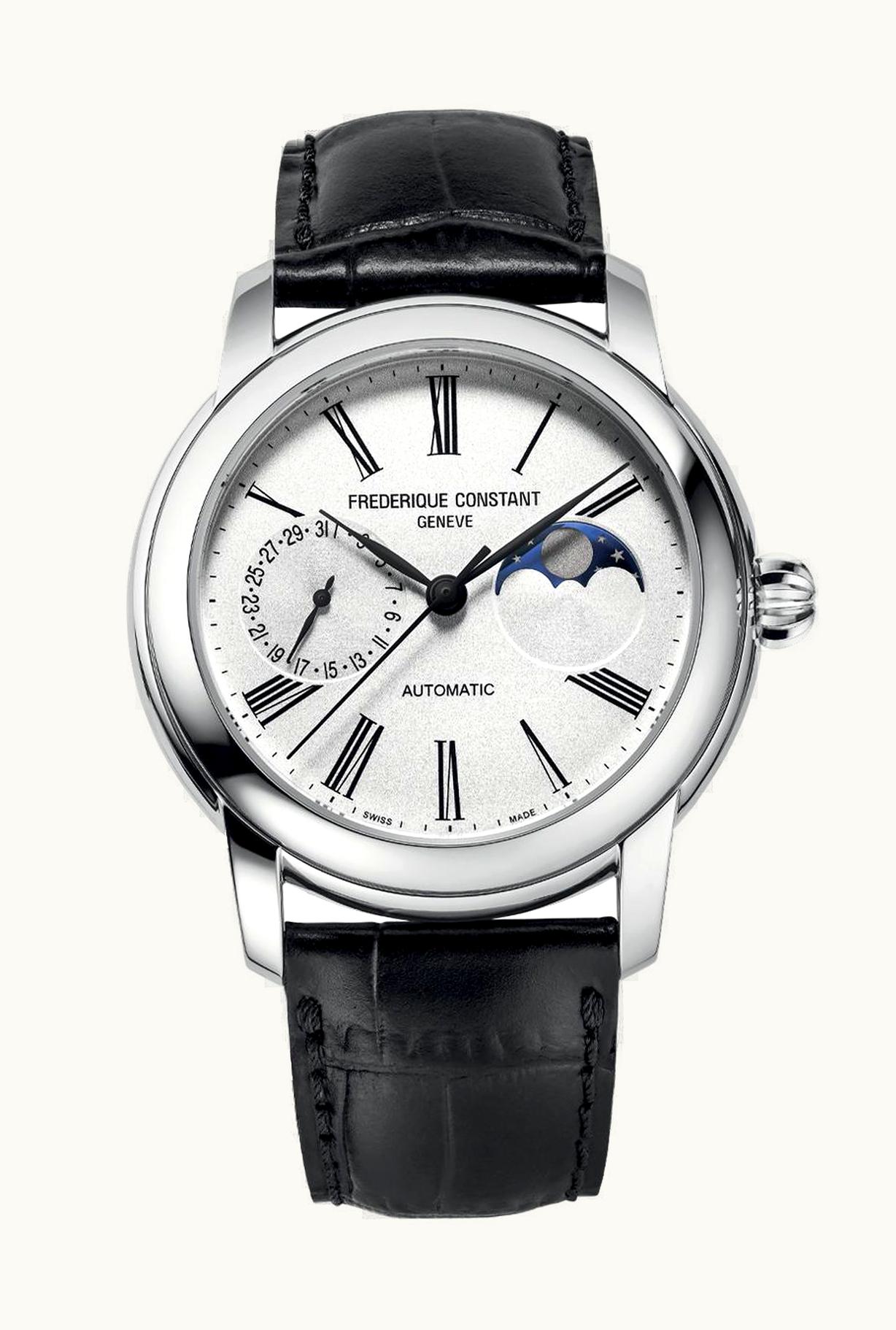 Frederique Constant Classic Moonphase Manufacture Stainless Steel / Silver