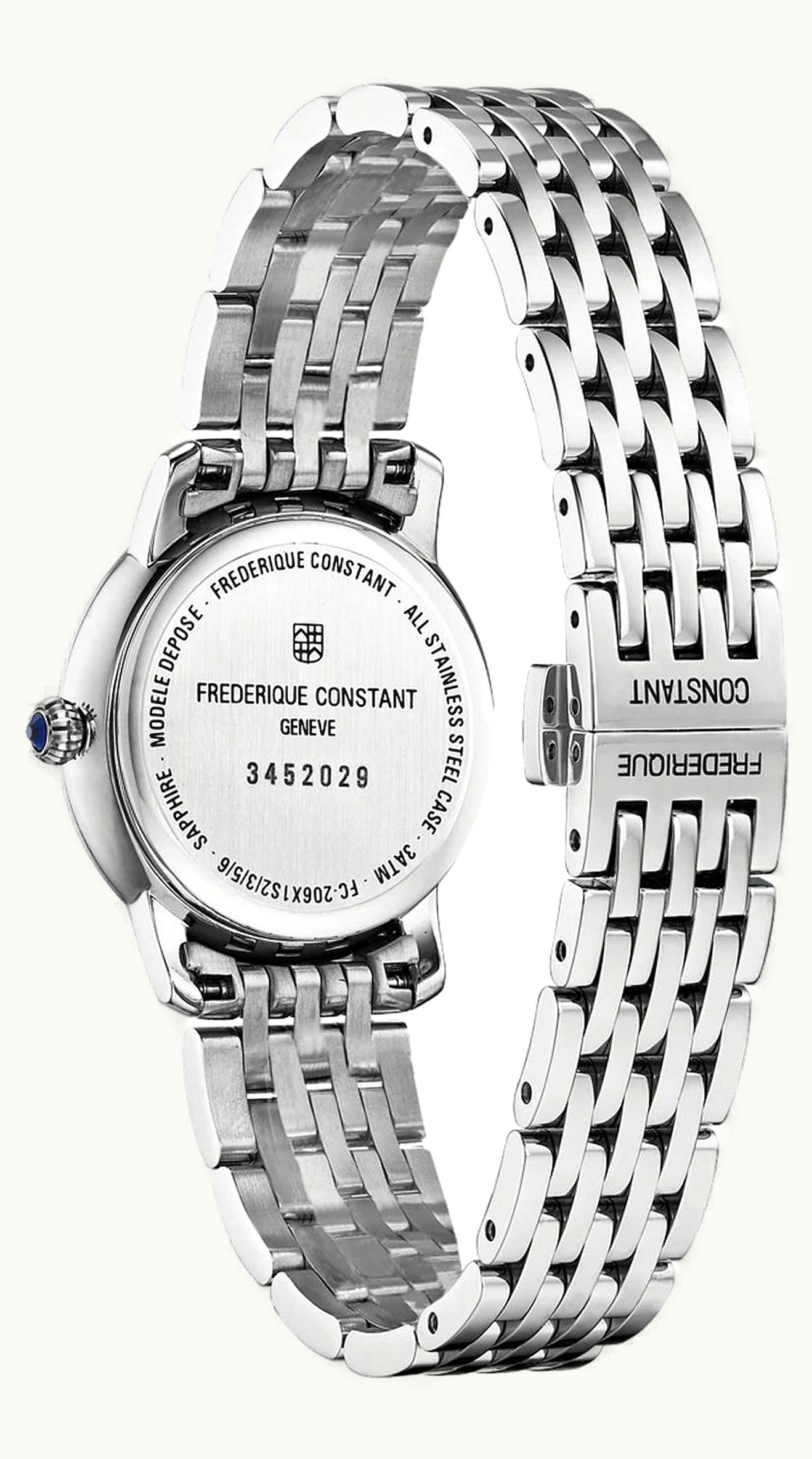 Frederique Constant Slimline Mini Stainless Steel - Diamond / Silver / Bracelet