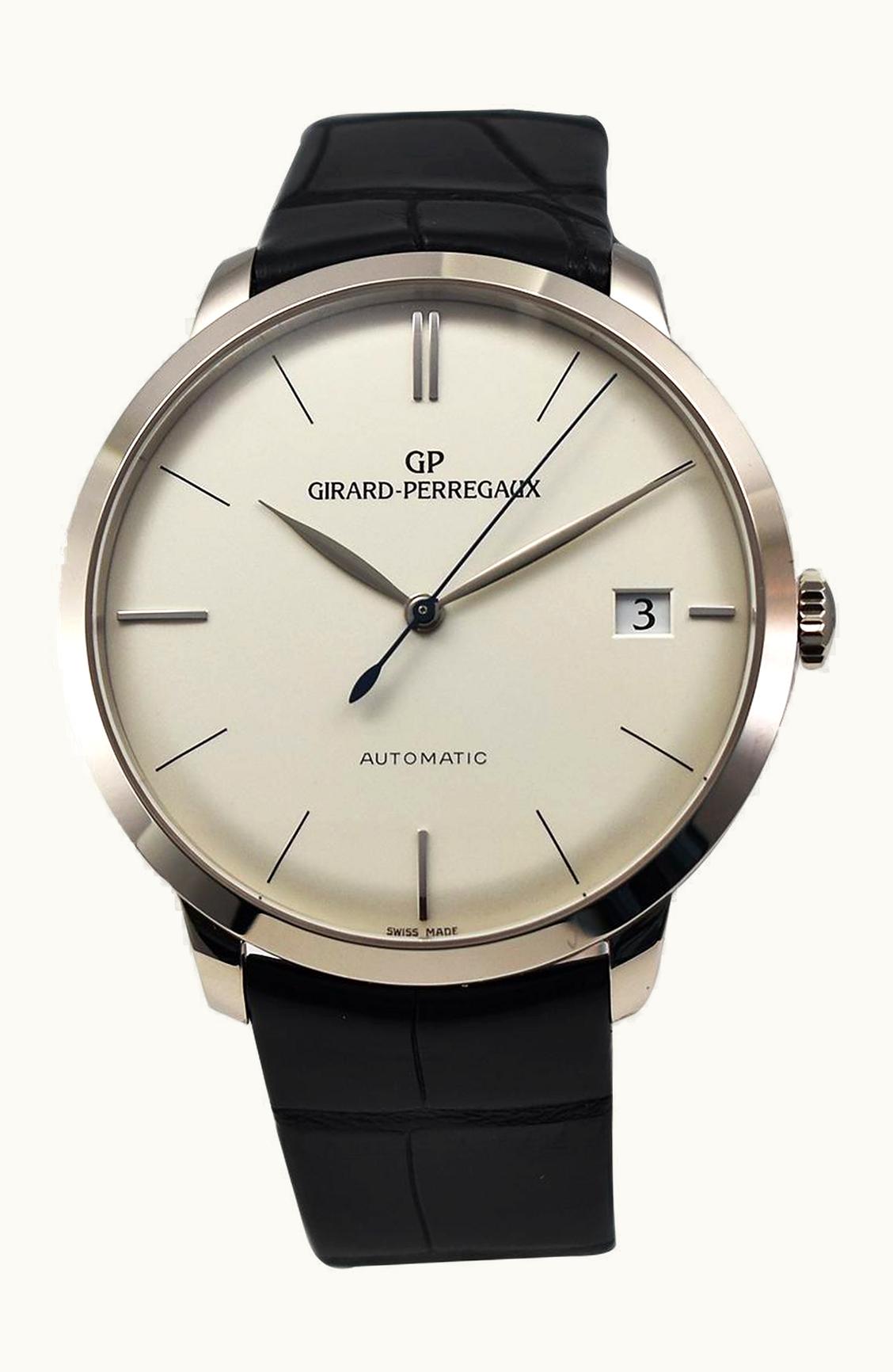 Girard-Perregaux 1966 38 White Gold / Silver / Alligator