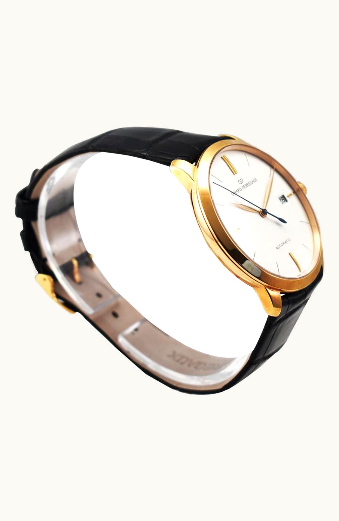 Girard-Perregaux 1966 38 Pink Gold / Silver / Alligator