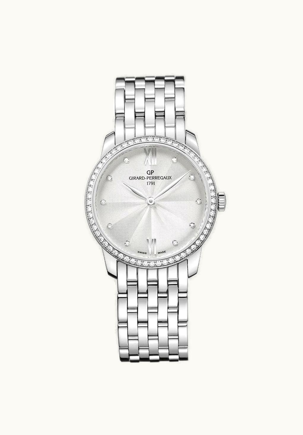 Girard-Perregaux 1966 30mm Stainless Steel / Diamond / Silver / Bracelet