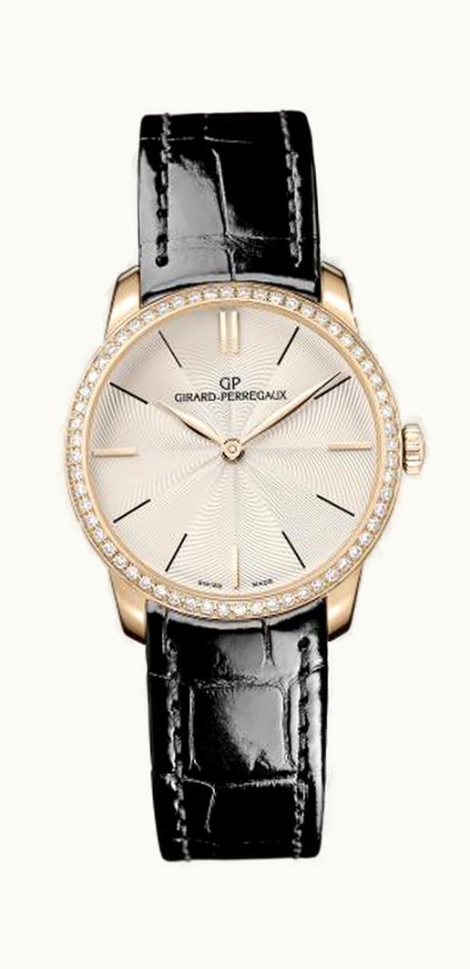 Girard-Perregaux 1966 30mm Pink Gold / Diamond / Champagne / Alligator