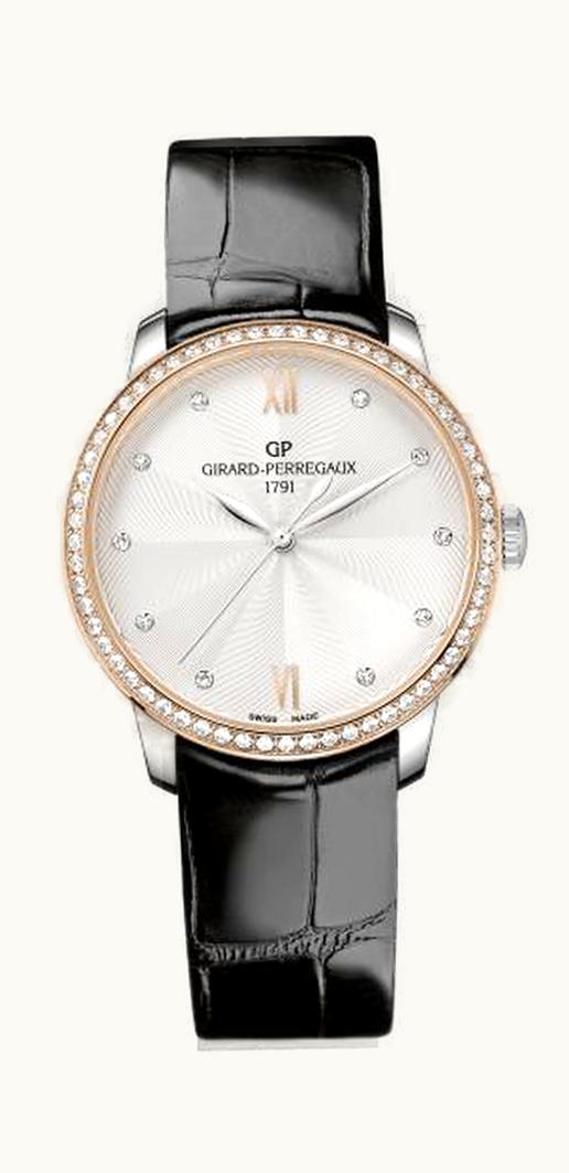 Girard-Perregaux 1966 36mm Stainless Steel / Pink Gold / Diamond / Silver / Alligator