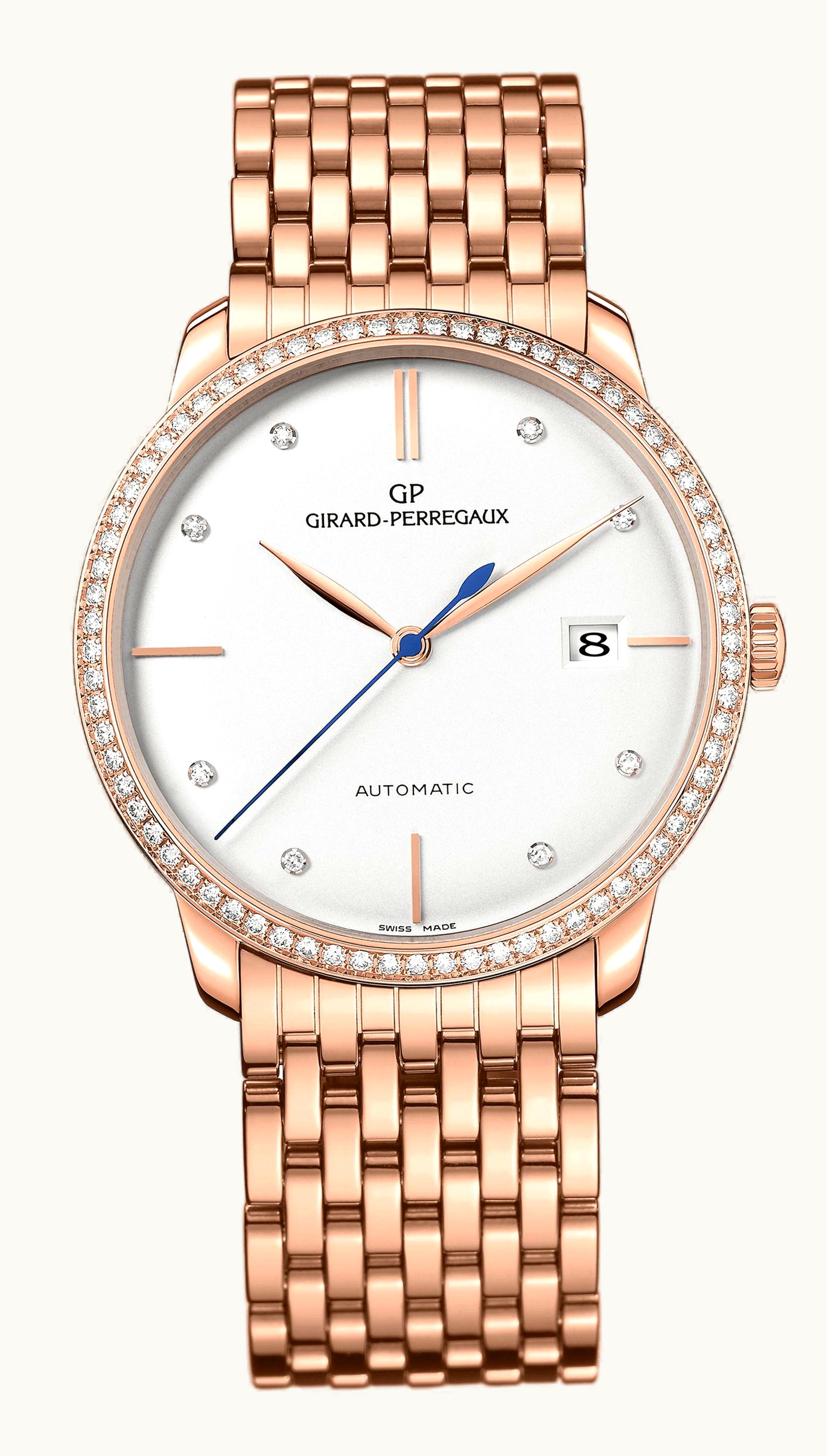 Girard-Perregaux 1966 38 Pink Gold / Diamond / Silver / Bracelet
