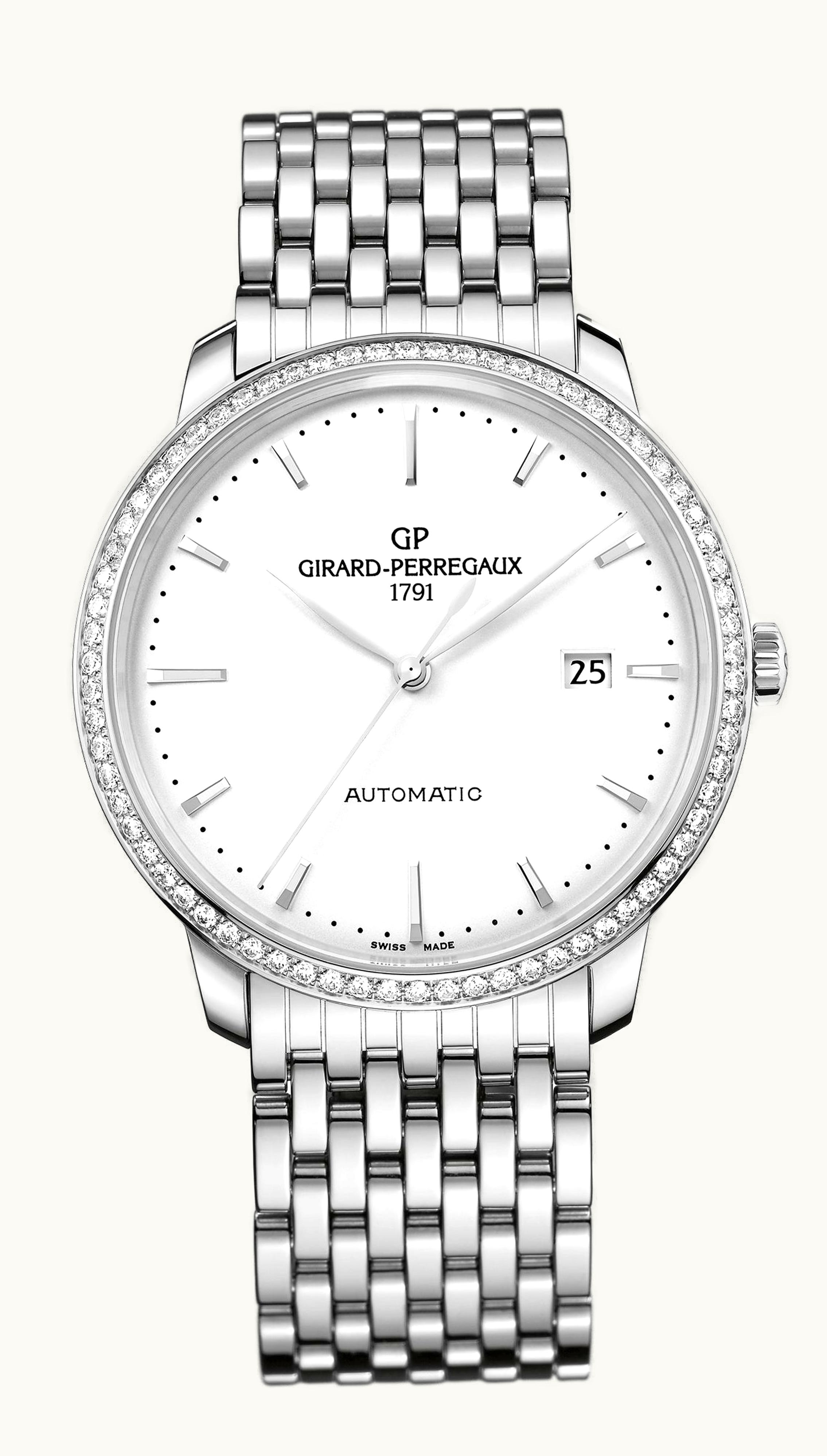 Girard-Perregaux 1966 40 Stainless Steel Bracelet Diamond