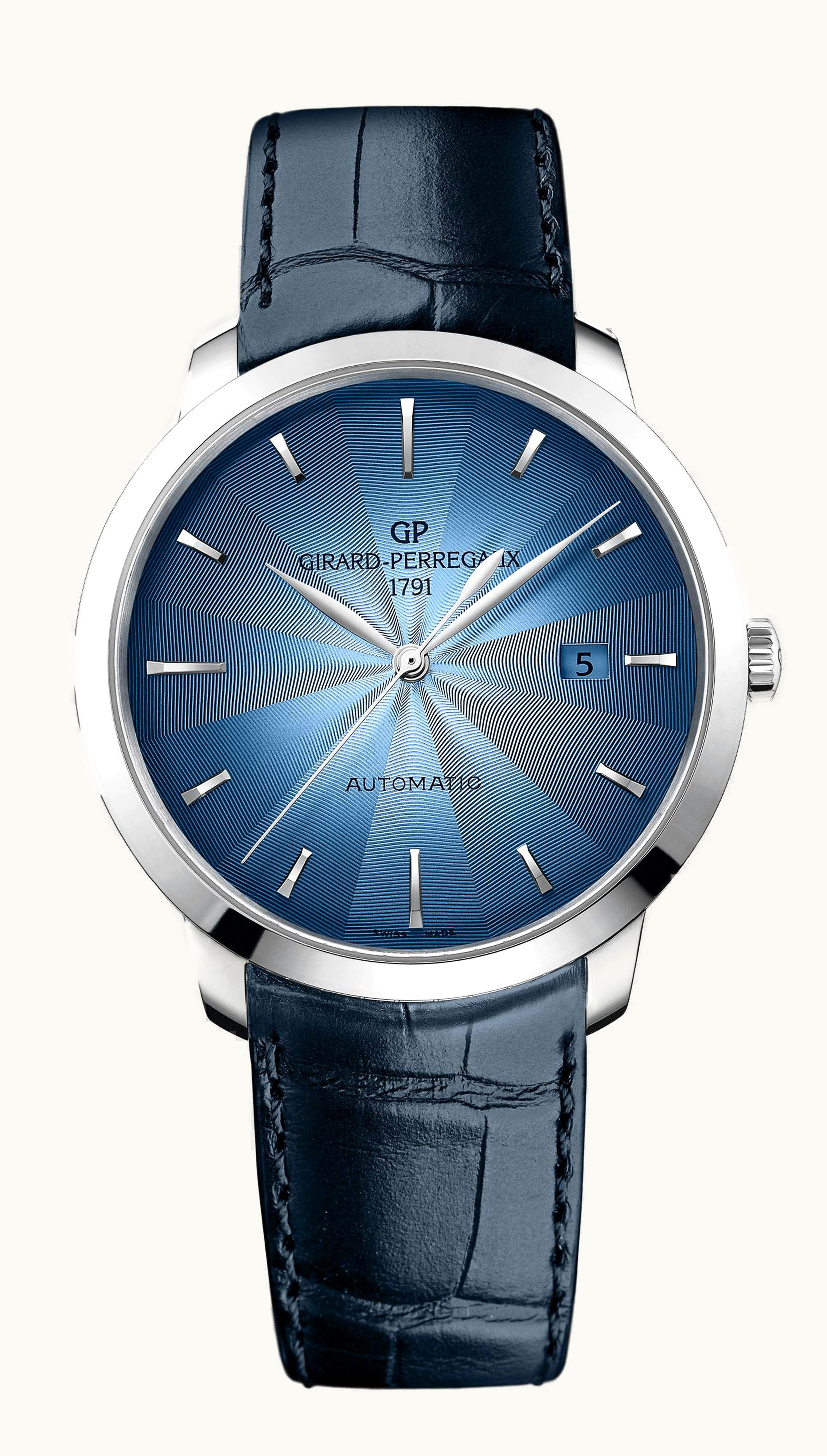 Girard-Perregaux 1966 40 Stainless Steel Blue Alligator Strap