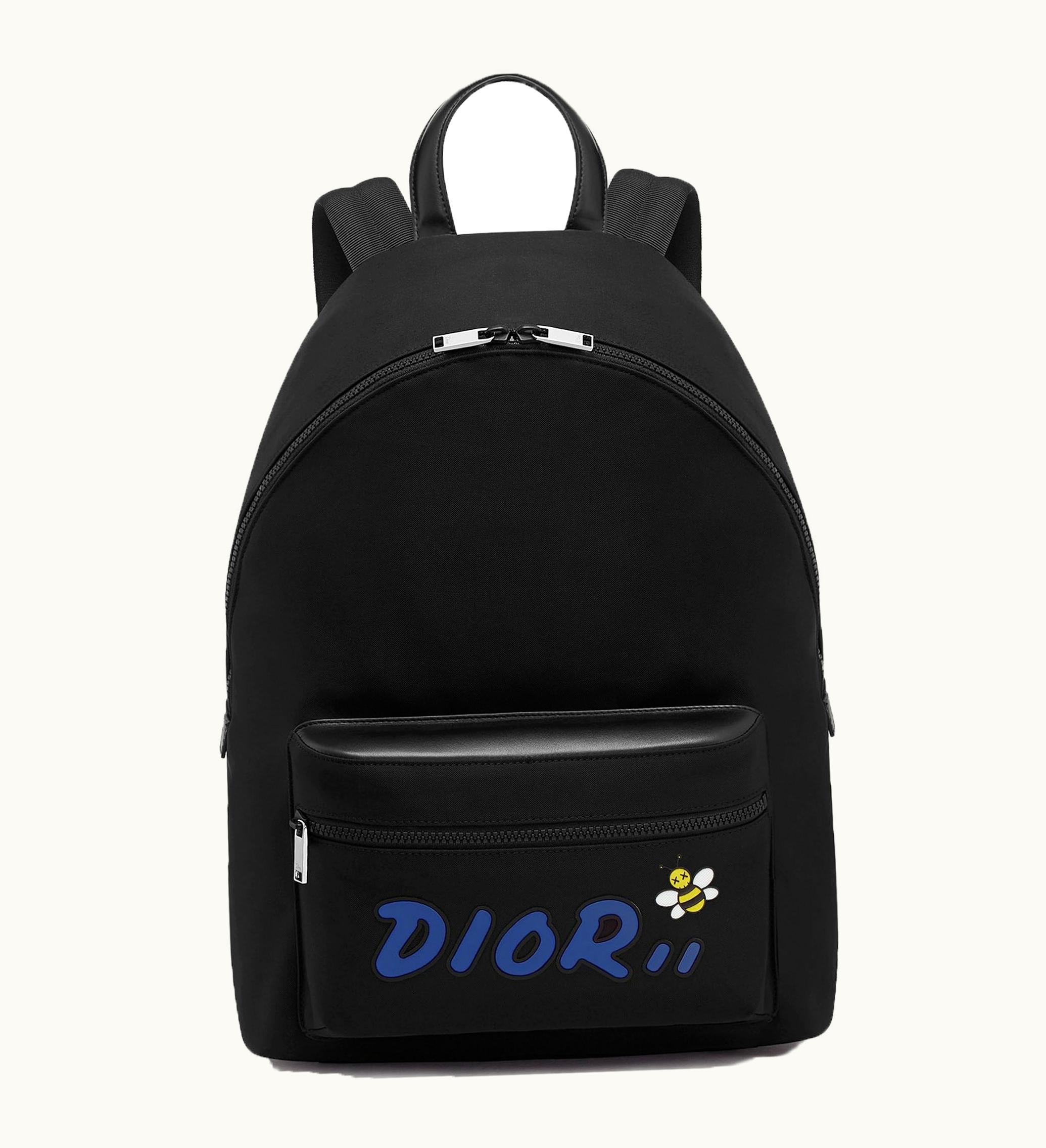 Dior Dior Rider Backpack Dior x Kaws With Blue Dior Logo Nylon Black