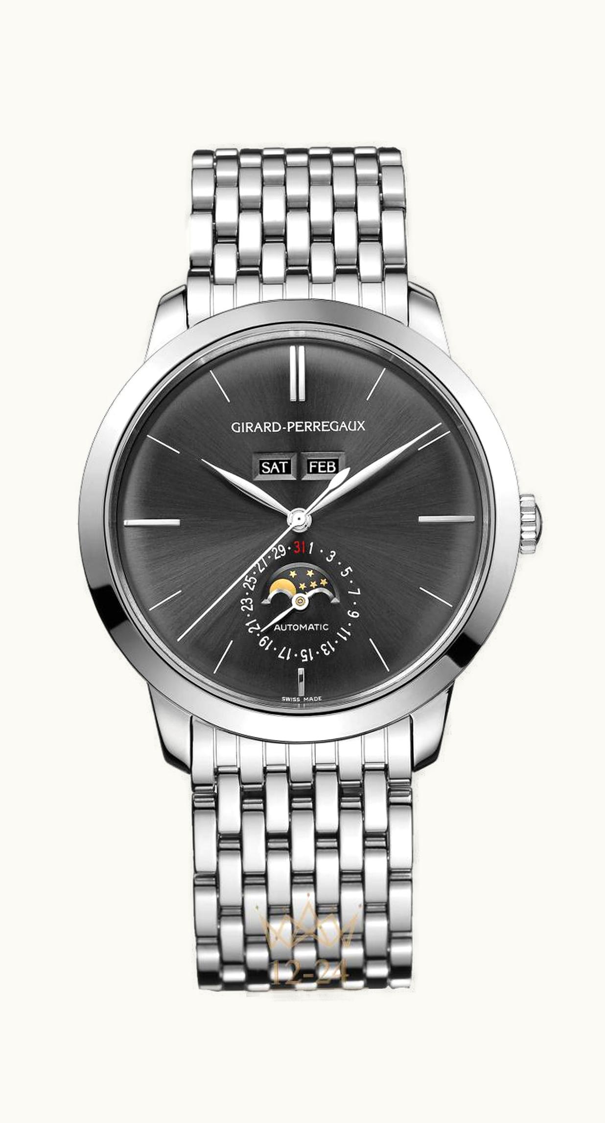 Girard-Perregaux 1966 Full Calendar White Gold Grey
