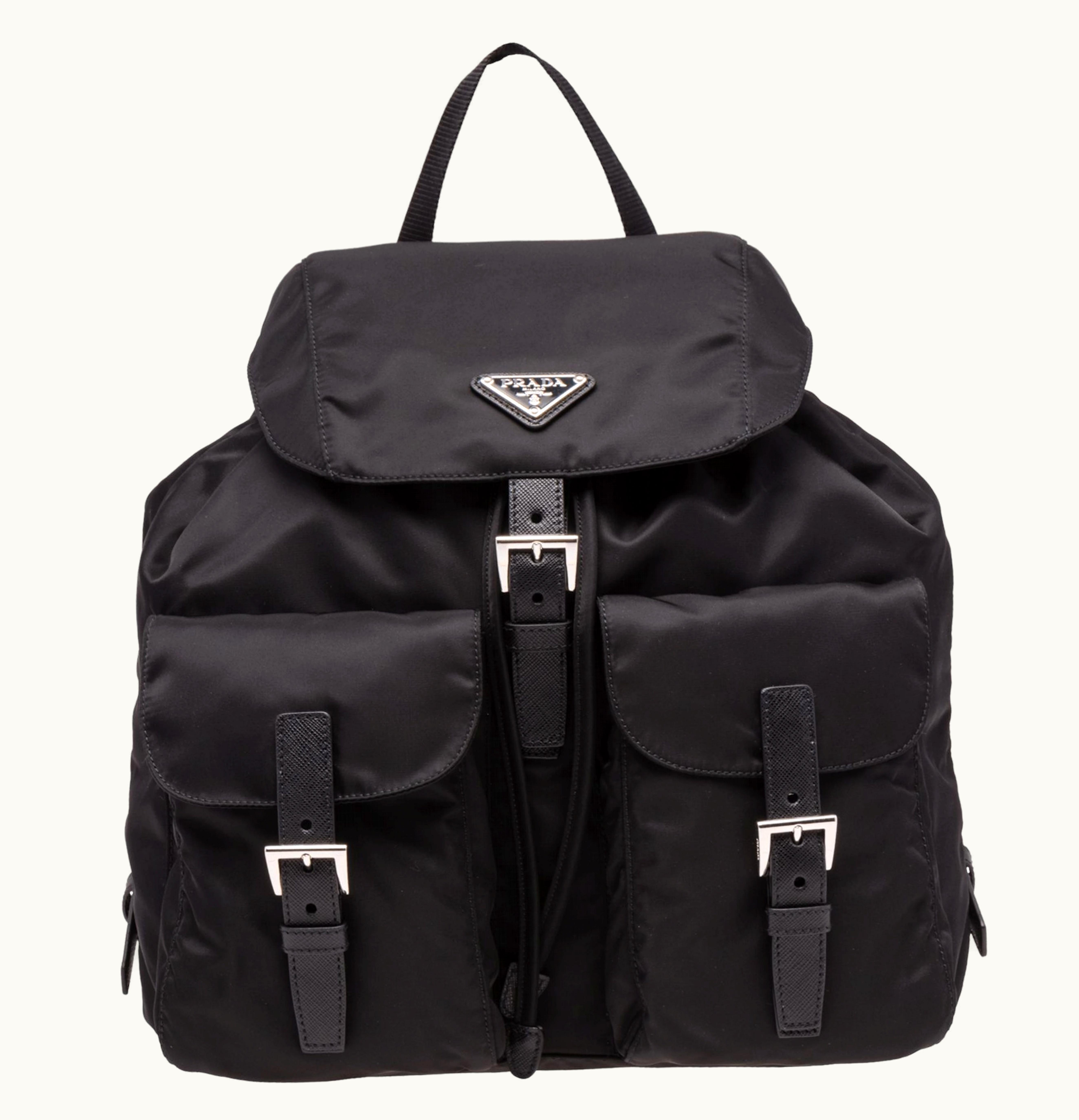 Prada Prada Vela Backpack Black