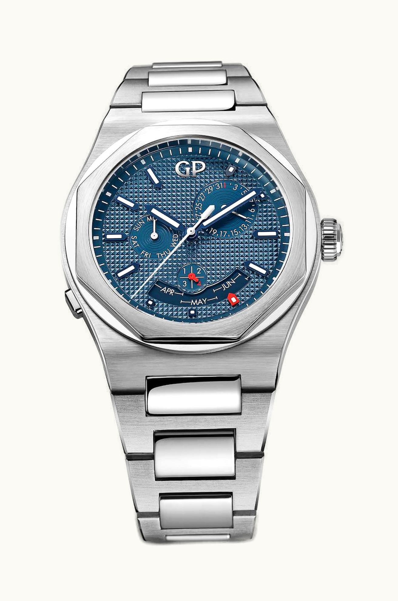 Girard-Perregaux Laureato Perpetual Calendar Stainless Steel / Blue