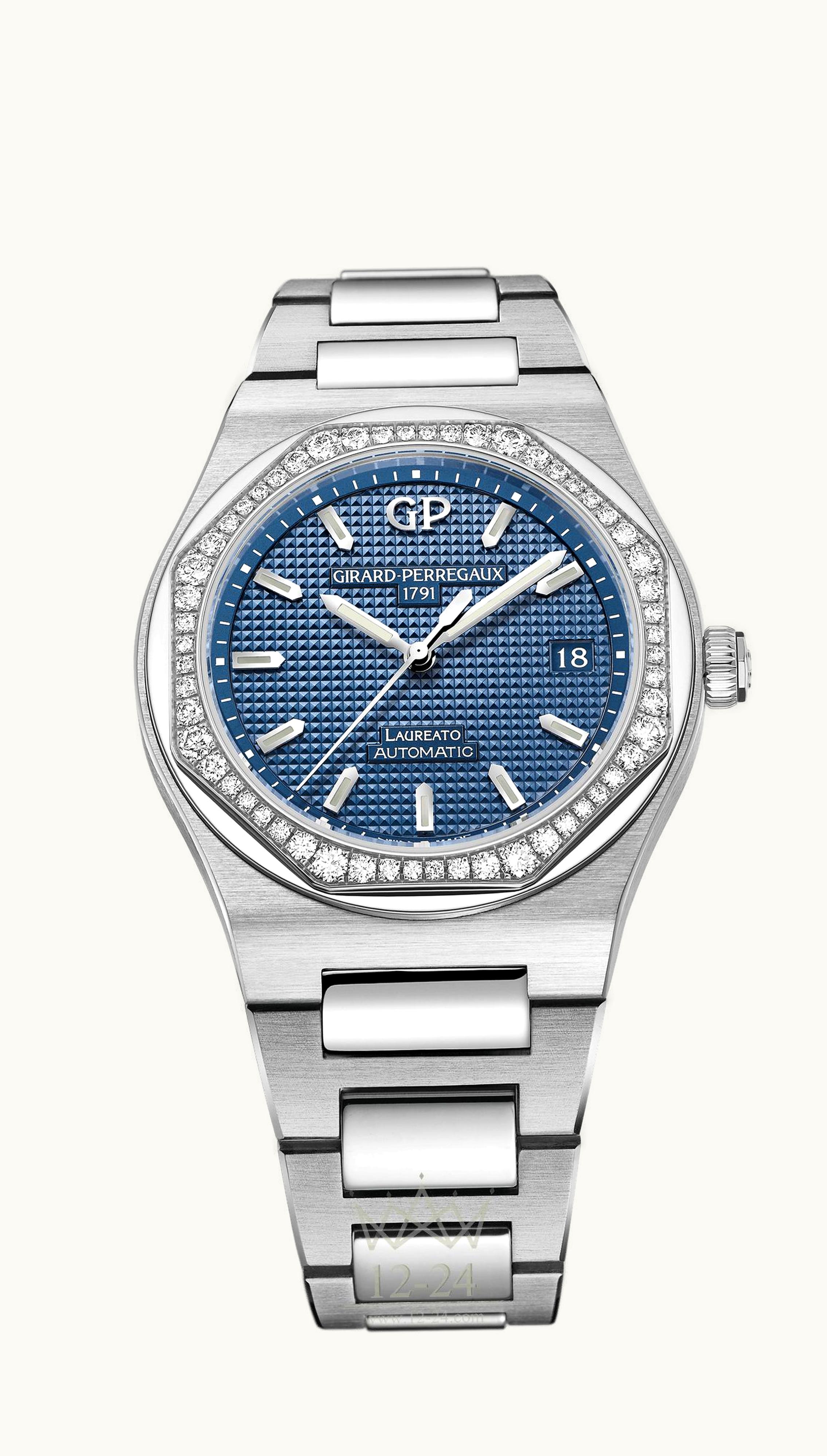 Girard-Perregaux Laureato 38 Automatic Stainless Steel / Diamond / Blue