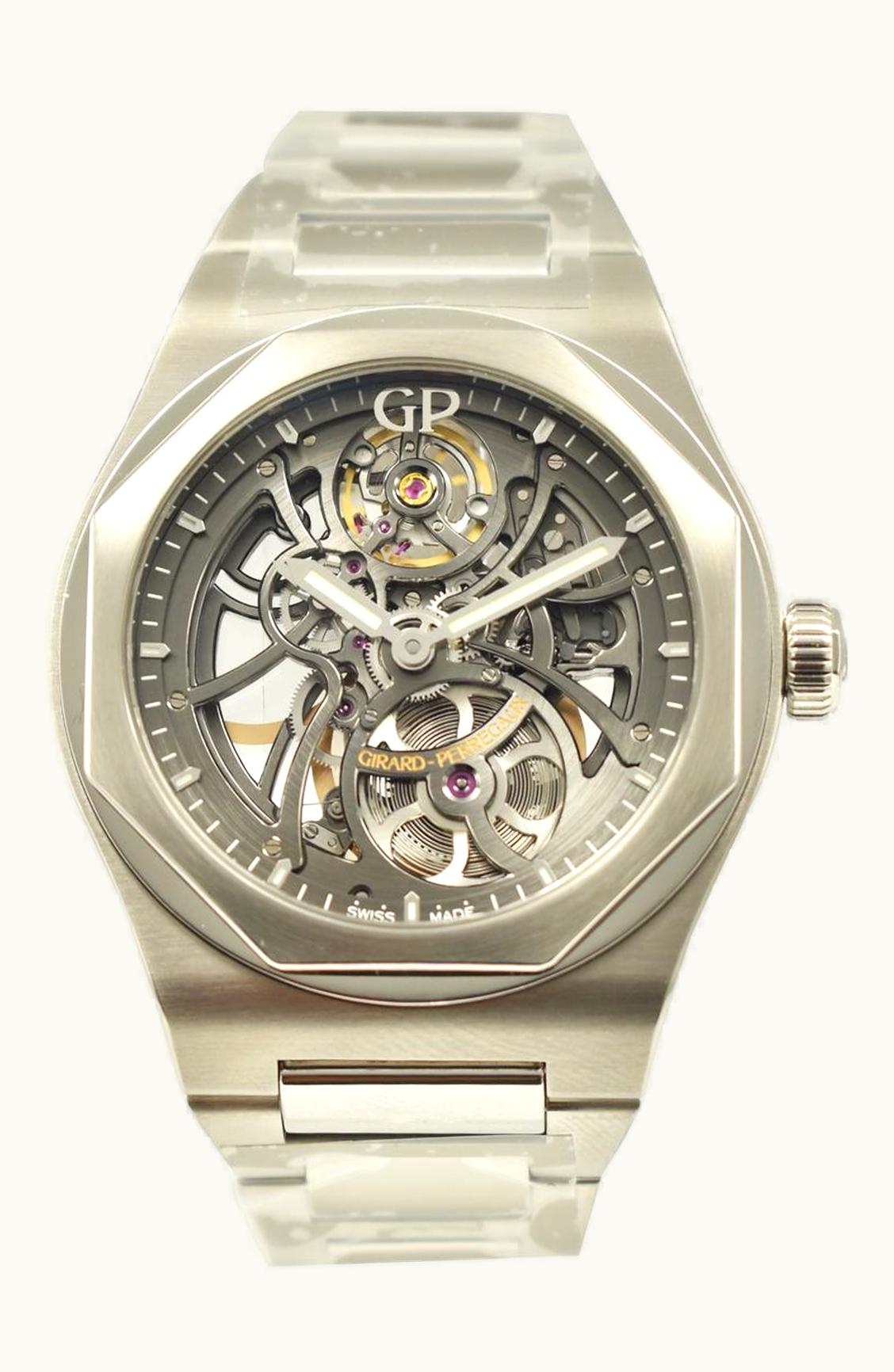 Girard-Perregaux Laureato 38 Automatic Stainless Steel / Diamond / Silver / Alligator