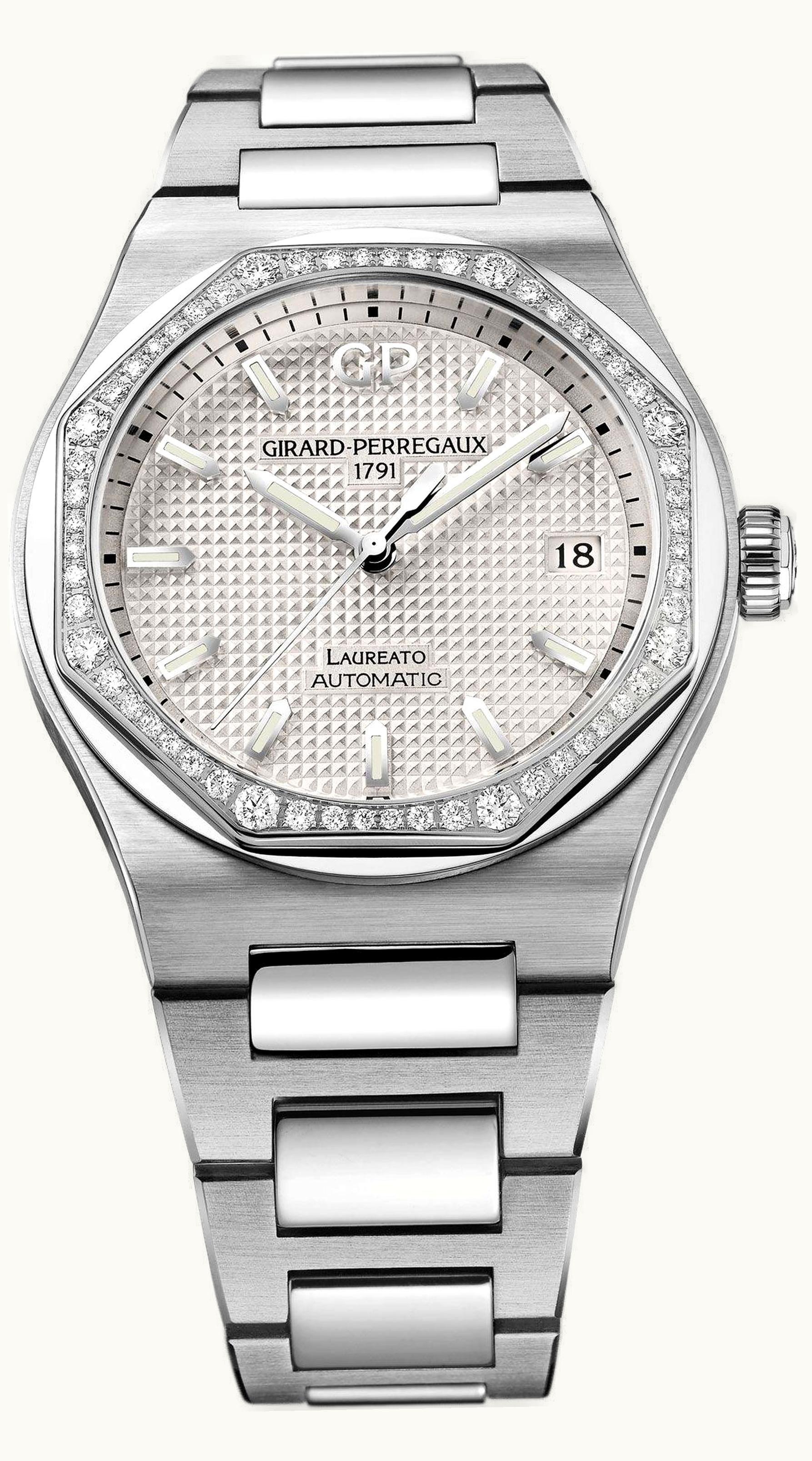 Girard-Perregaux Laureato 38 Automatic Stainless Steel / Diamond / Silver