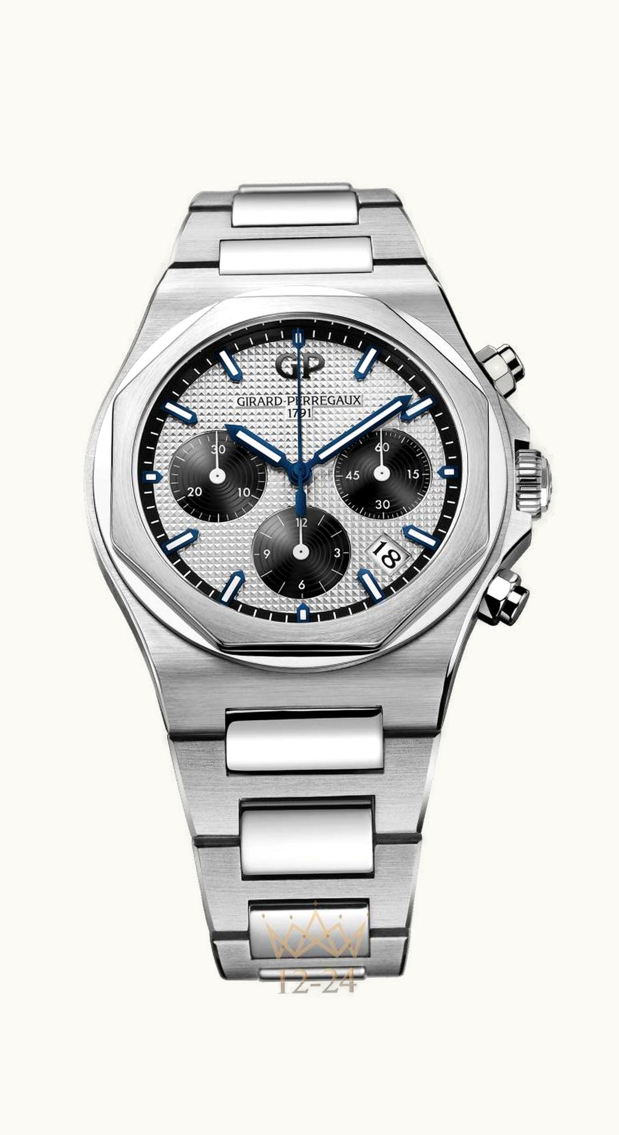 Girard-Perregaux Laureato 38 Chronograph Stainless Steel / Black / Bracelet