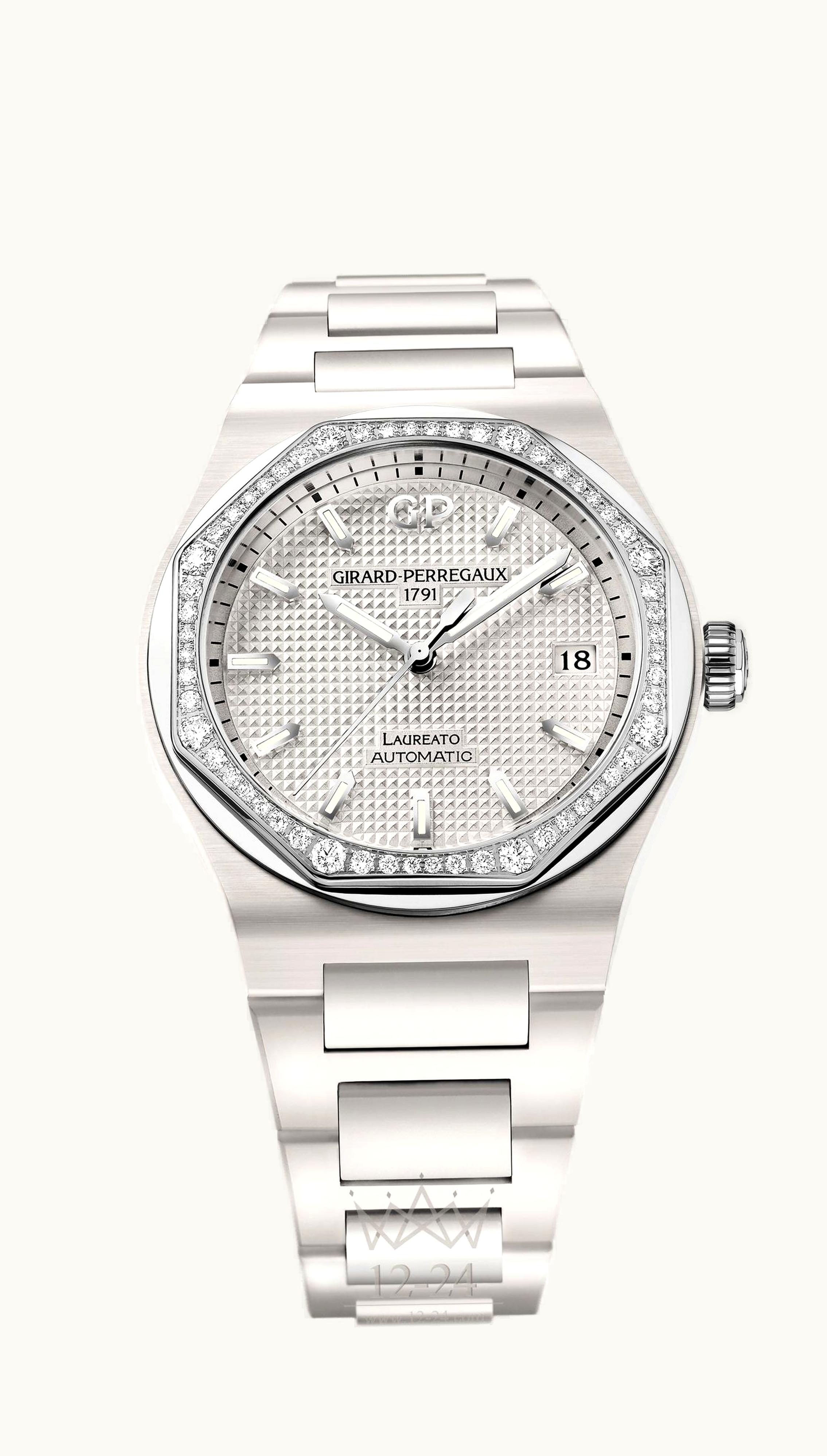 Girard-Perregaux Laureato 38 Automatic Ceramic / White / Bracelet