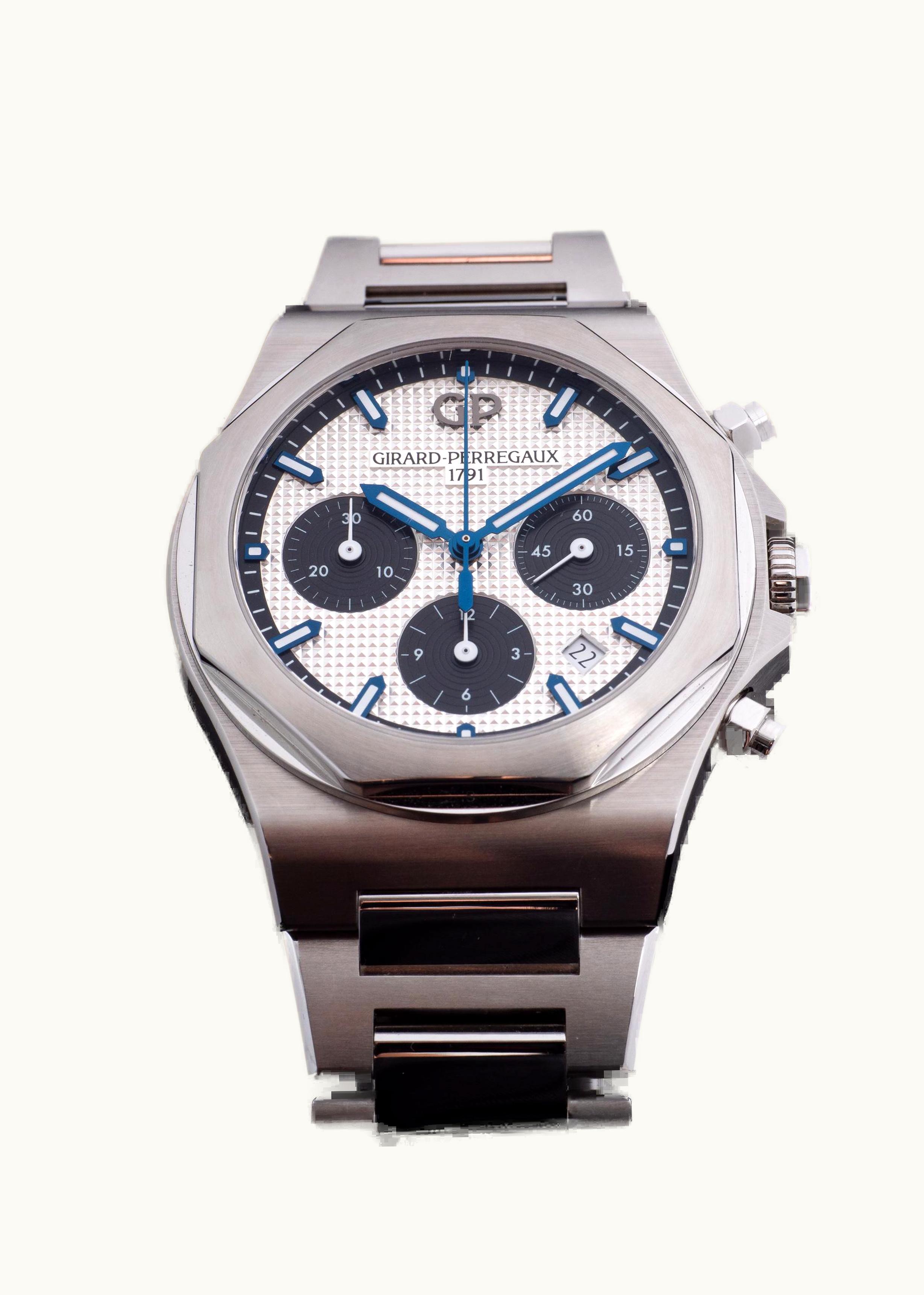 Girard-Perregaux Laureato 42 Chronograph Stainless Steel / Silver Panda / Alligator