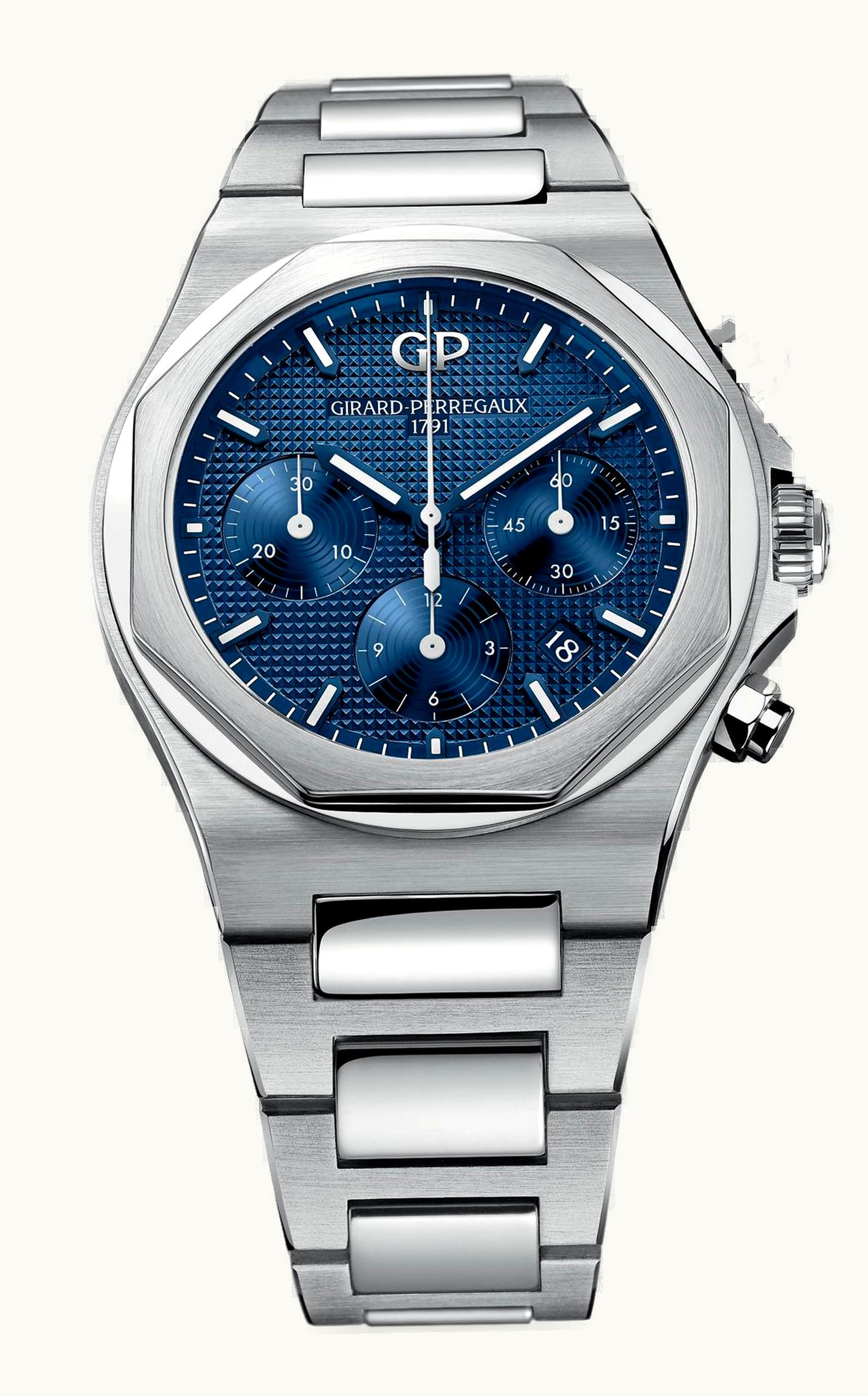 Girard-Perregaux Laureato 42 Chronograph Stainless Steel / Blue / Bracelet